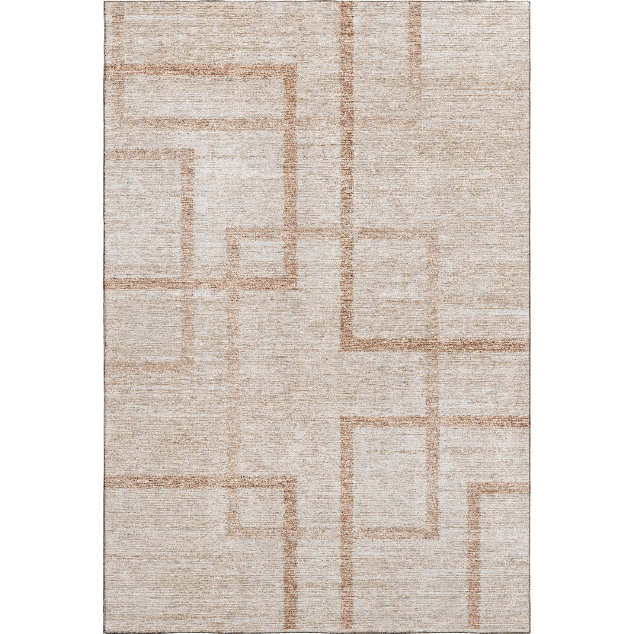 Montevideo Machine Washable Transitional Coral Orange Rug 2'6" x 3'10" #shape_Rectangle