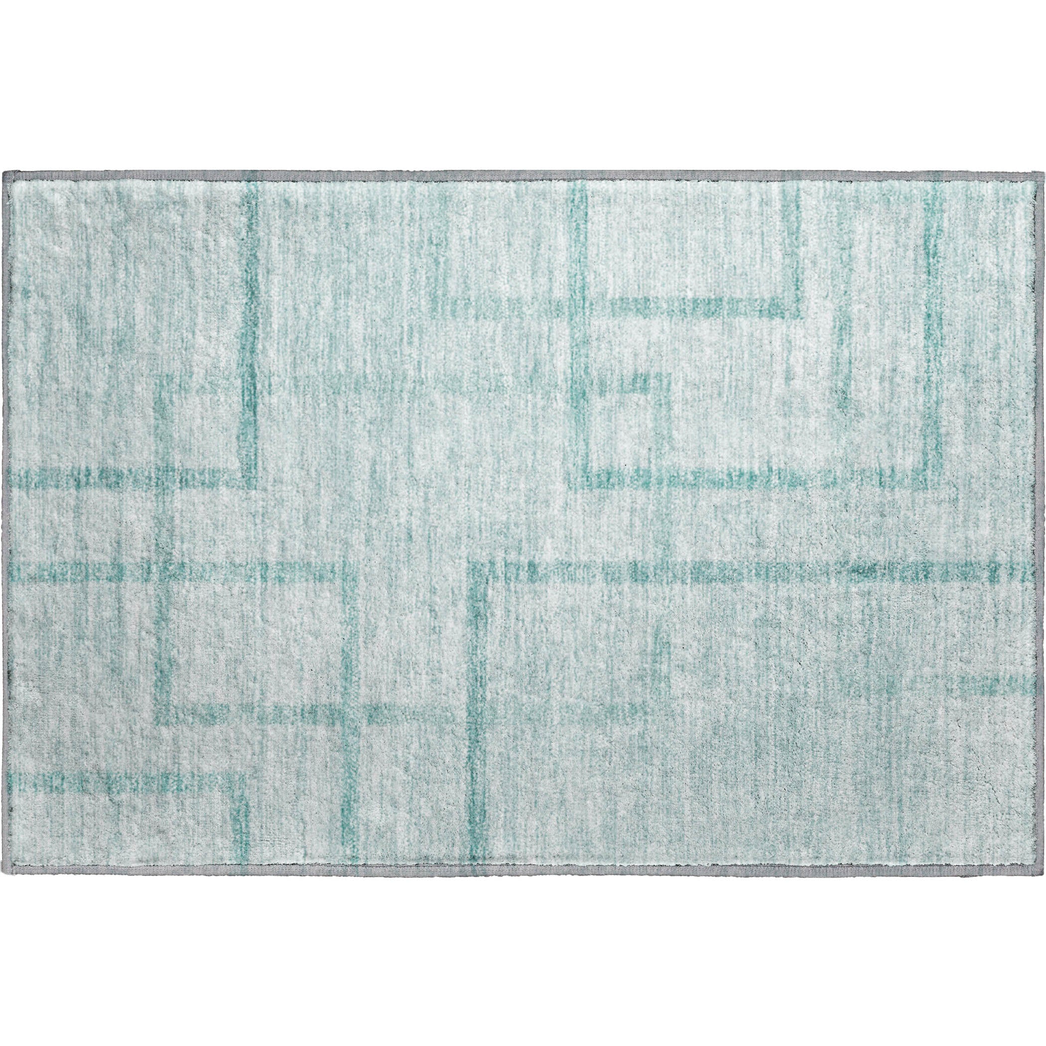 Montevideo Machine Washable Transitional Teal Rug 1'8" x 2'6" #shape_Rectangle