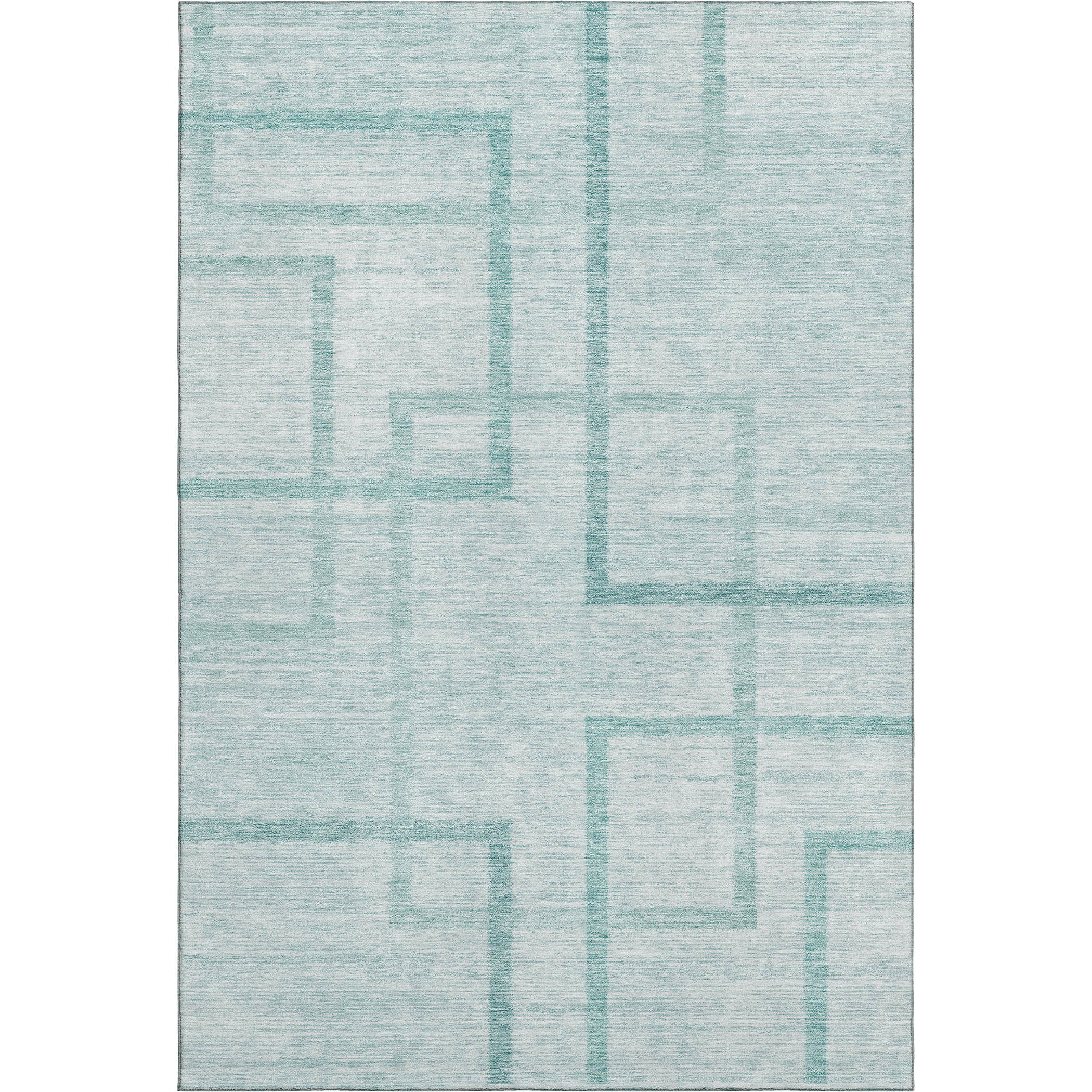 Montevideo Machine Washable Transitional Teal Rug 2'6" x 3'10" #shape_Rectangle