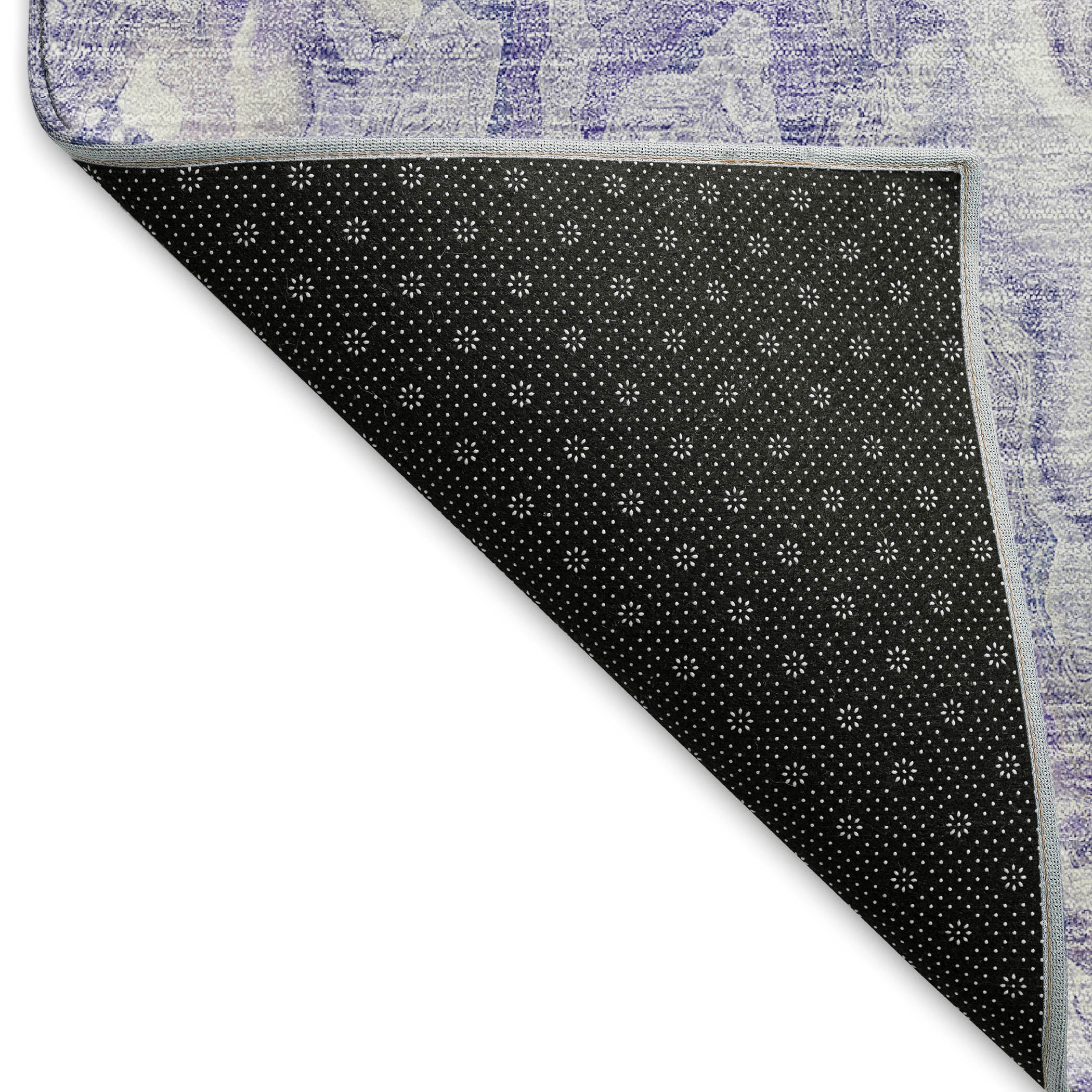 Seoul Machine Washable Transitional Plum Purple Rug 1'8" x 2'6" #shape_Rectangle