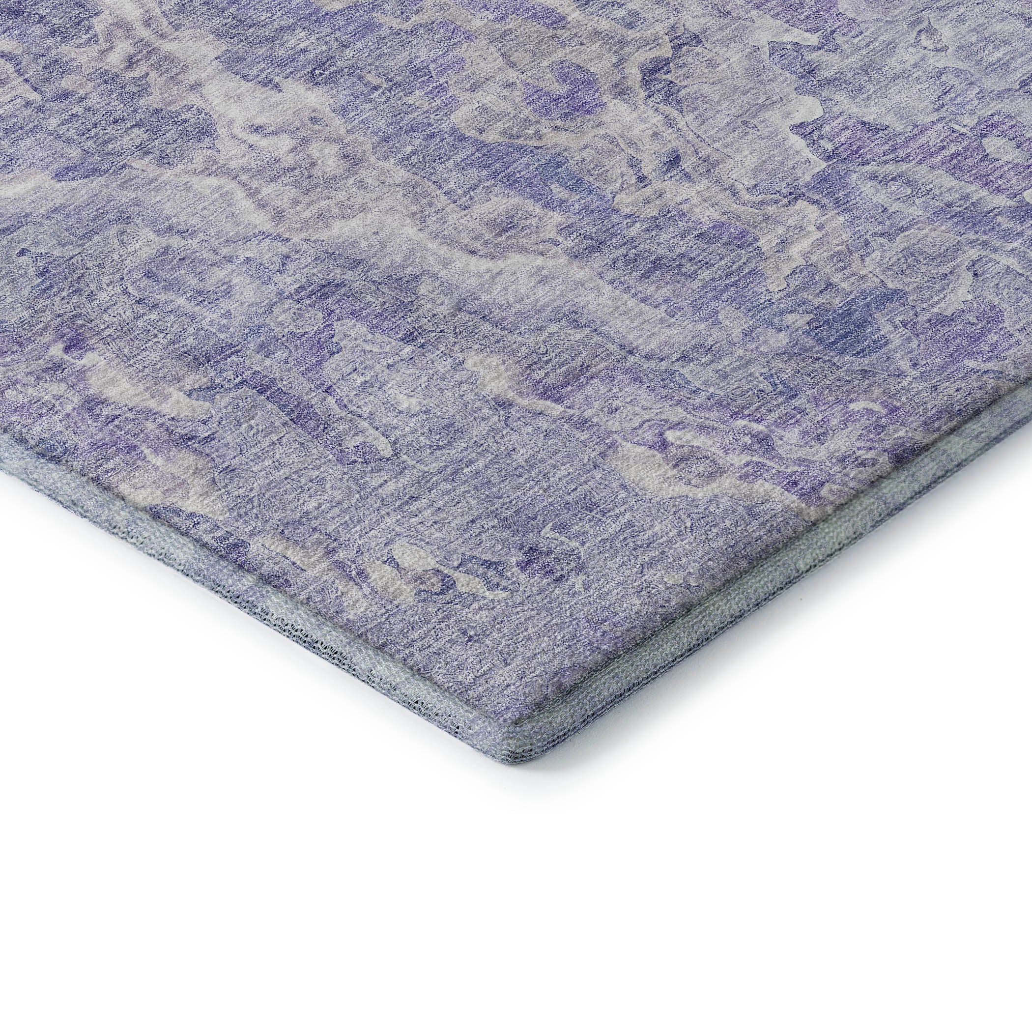 Seoul Machine Washable Transitional Plum Purple Rug 1'8" x 2'6" #shape_Rectangle