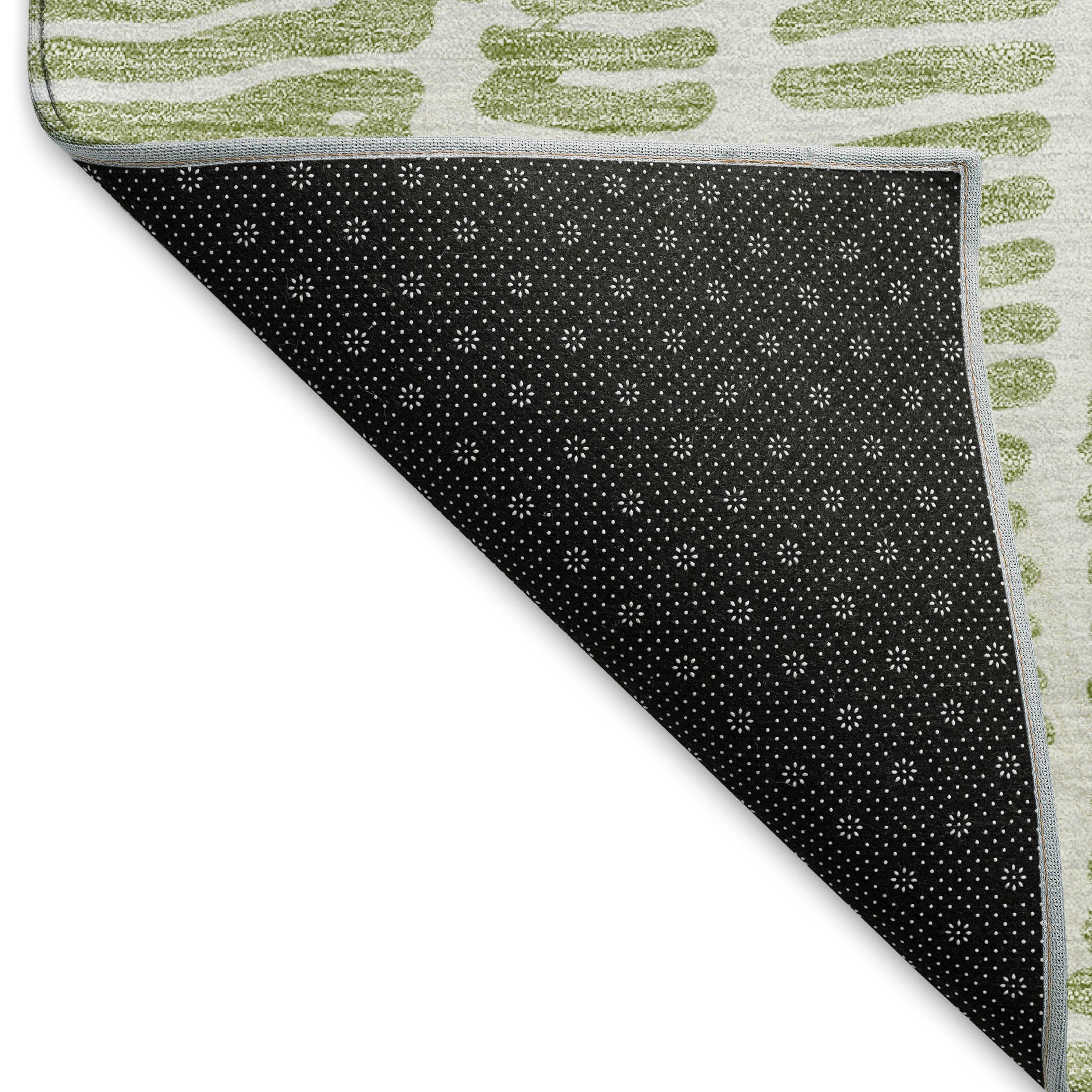 Lima Machine Washable Transitional Aloe Green Rug 1'8" x 2'6" #shape_Rectangle