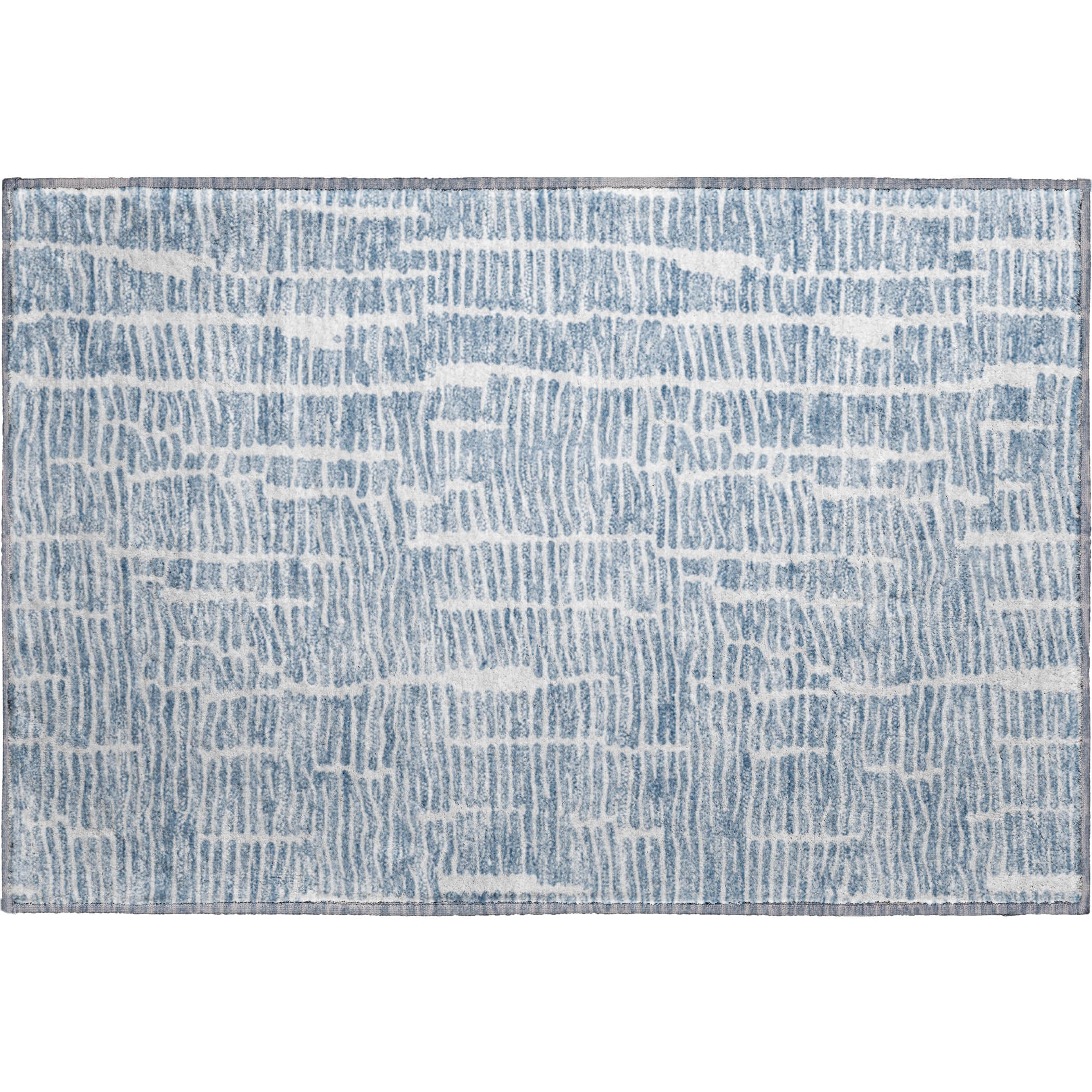 Lima Machine Washable Transitional Blue Rug 1'8" x 2'6" #shape_Rectangle