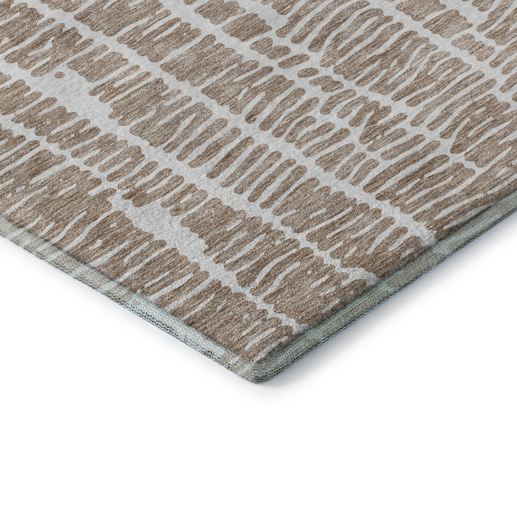 Lima Machine Washable Transitional Brown Rug 1'8" x 2'6" #shape_Rectangle