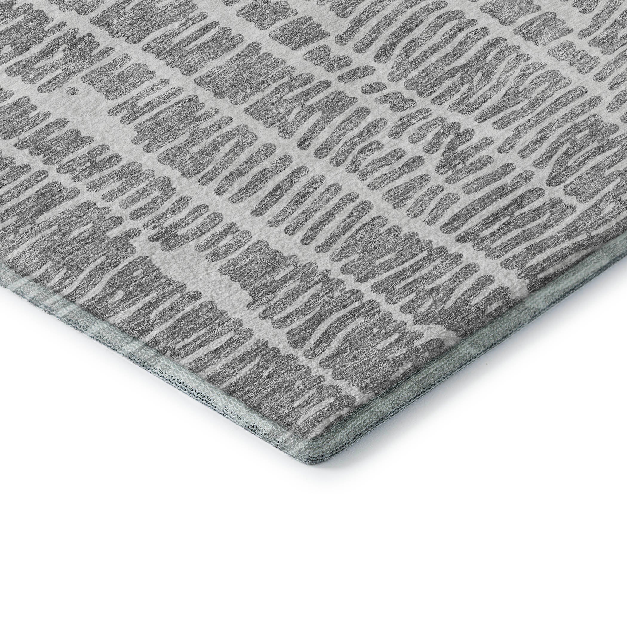 Lima Machine Washable Transitional Gray Rug 1'8" x 2'6" #shape_Rectangle