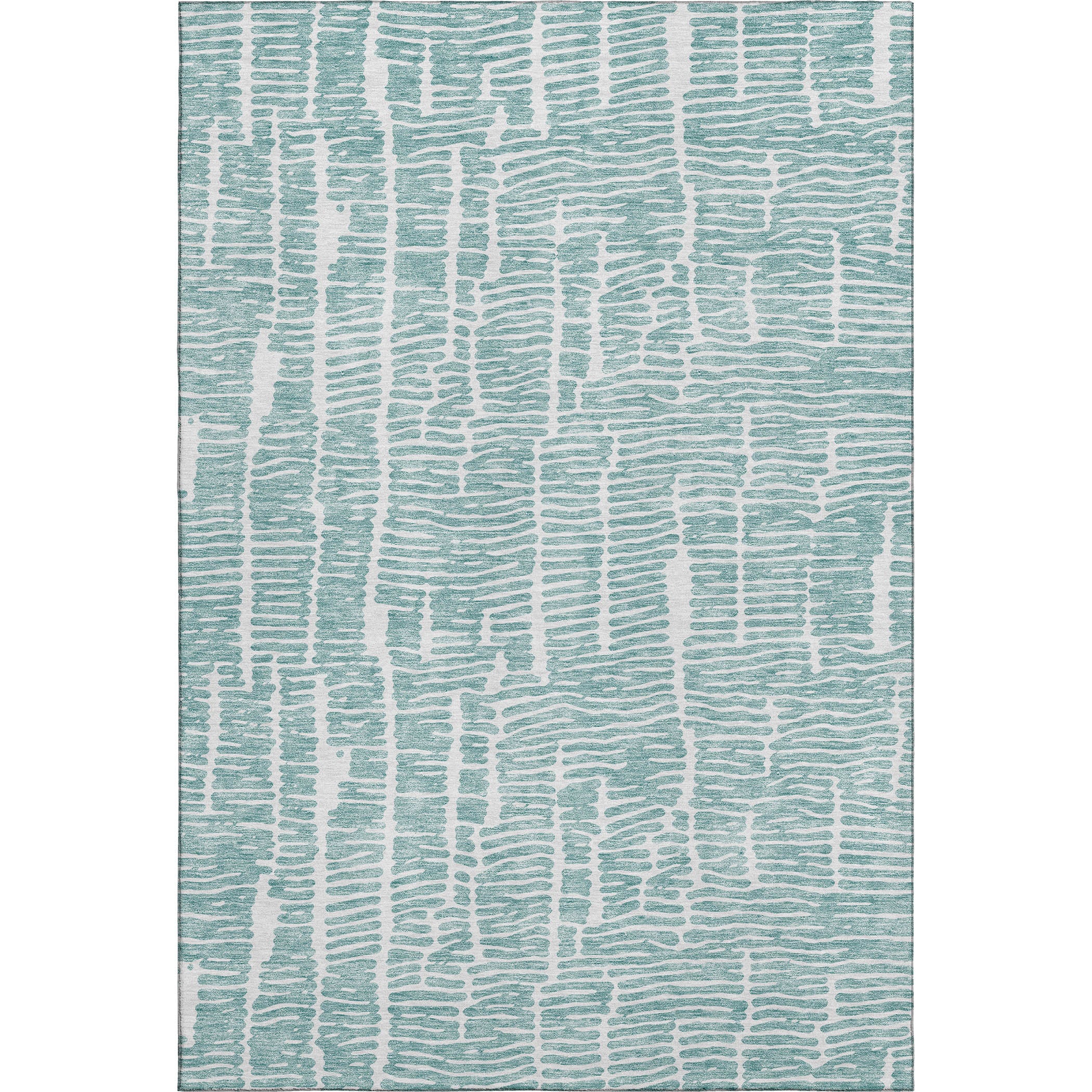 Lima Machine Washable Transitional Teal Rug 2'6" x 3'10" #shape_Rectangle