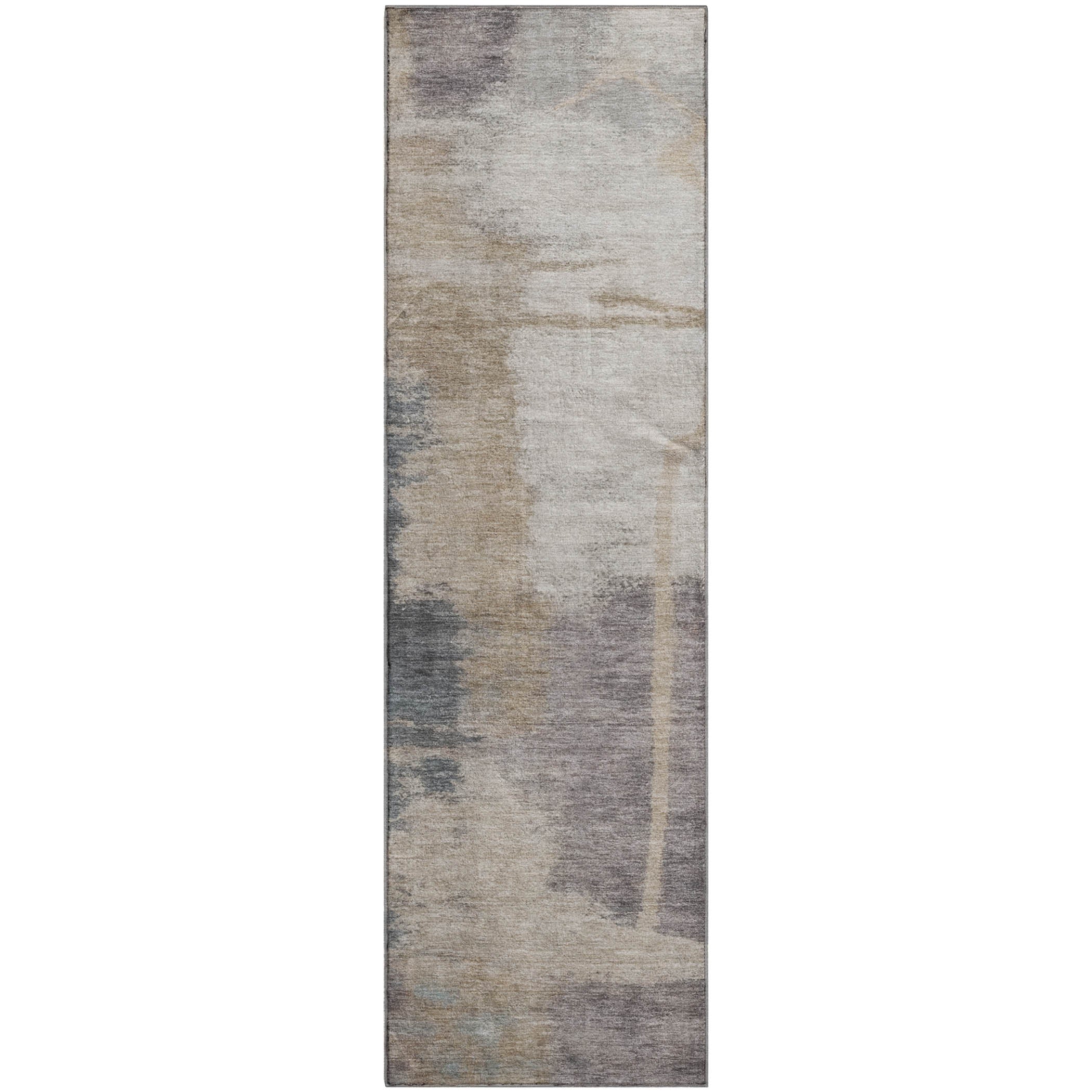 Florence Machine Washable Transitional Gray Rug 2'3" x 7'6" #shape_Runner