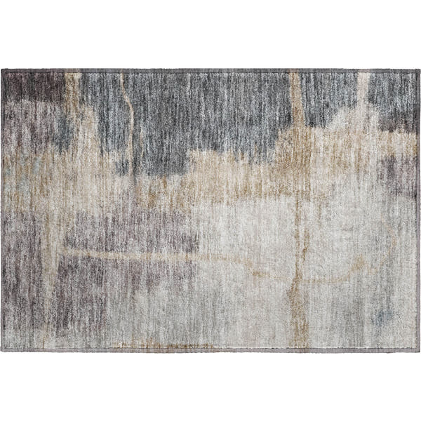 Florence Machine Washable Transitional Gray Rug 1'8" x 2'6"