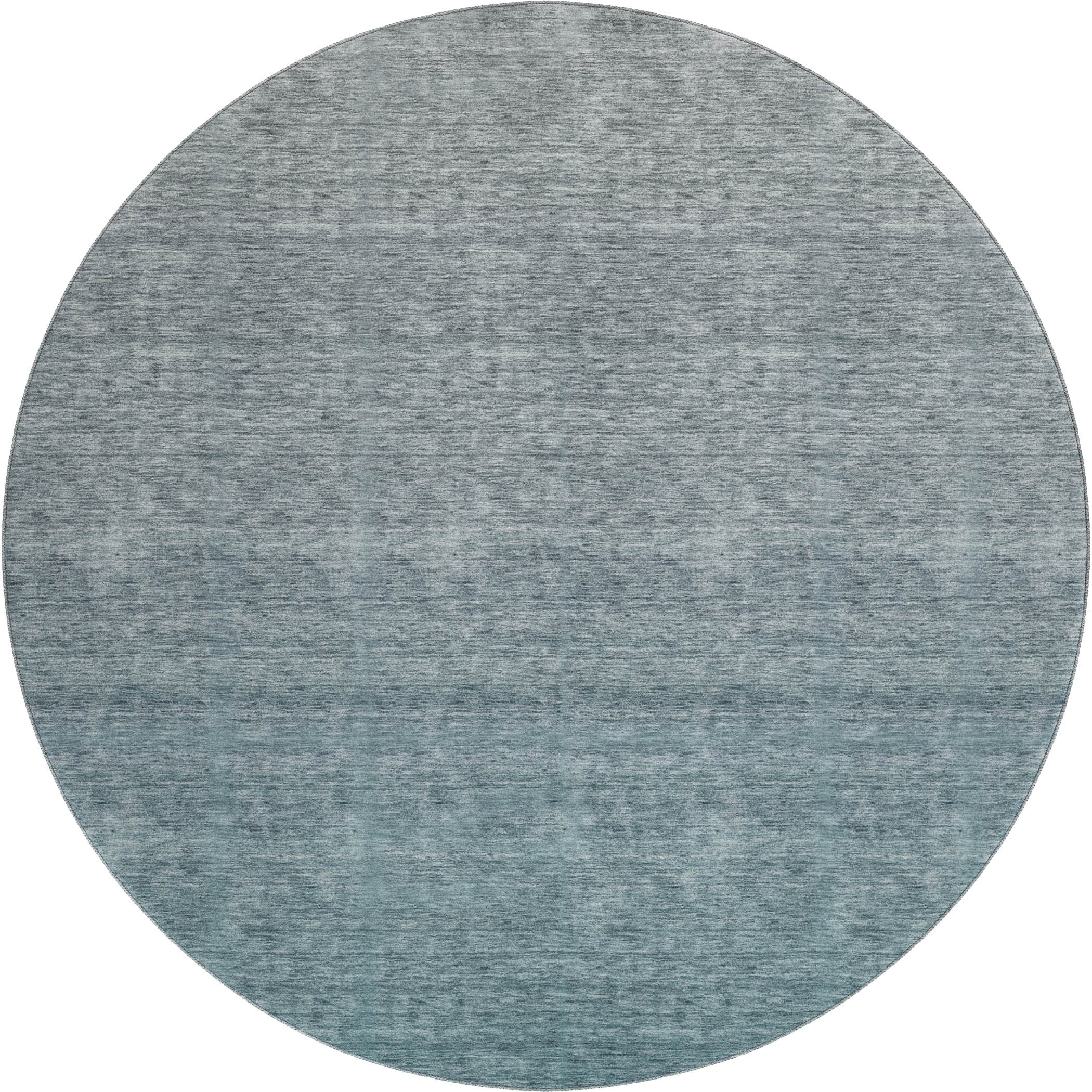 Tallinn Machine Washable Transitional Teal Rug 8' x 8' #shape_Round