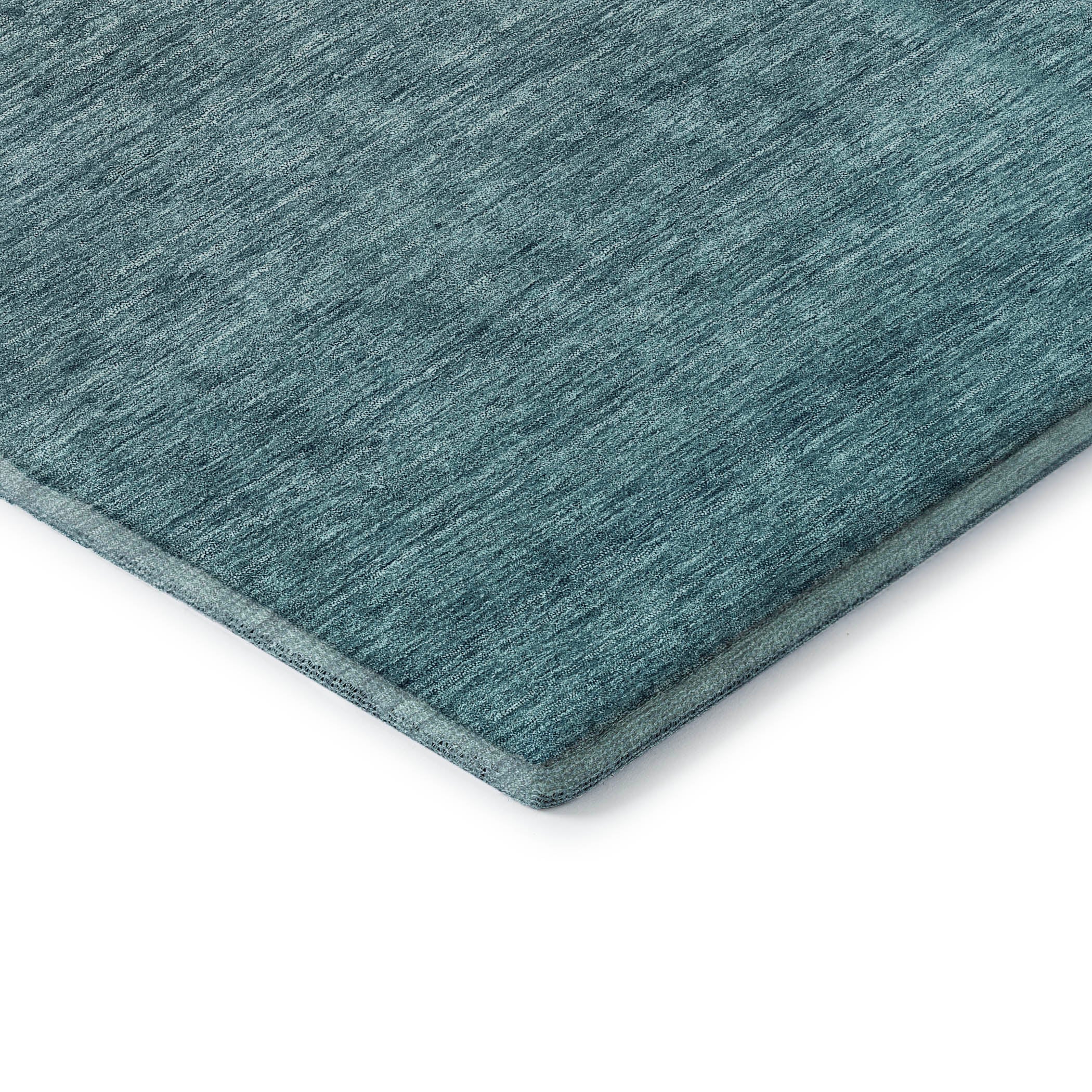 Tallinn Machine Washable Transitional Teal Rug 1'8" x 2'6" #shape_Rectangle