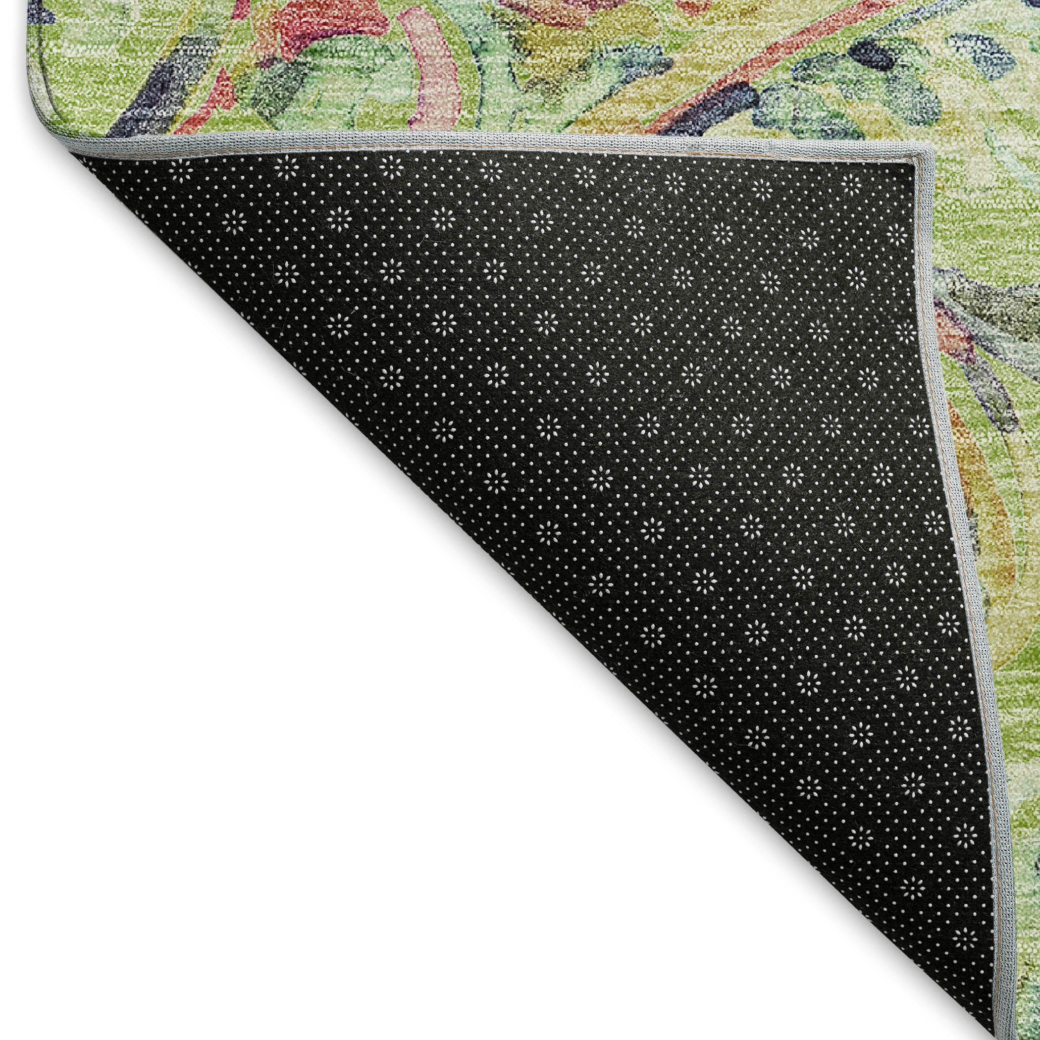 Chiang Mai Machine Washable Transitional Aloe Green Rug 1'8" x 2'6" #shape_Rectangle