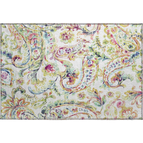 Chiang Mai Machine Washable Transitional Ivory Rug 1'8" x 2'6"