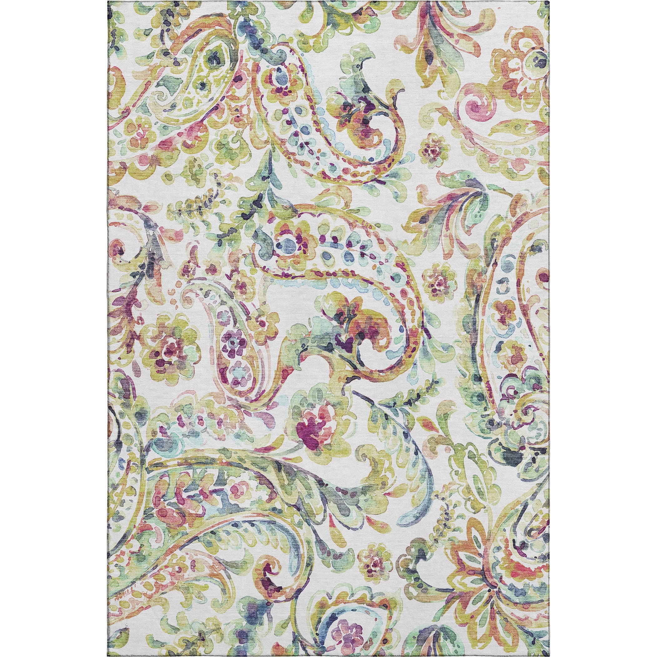 Chiang Mai Machine Washable Transitional Ivory Rug 2'6" x 3'10" #shape_Rectangle