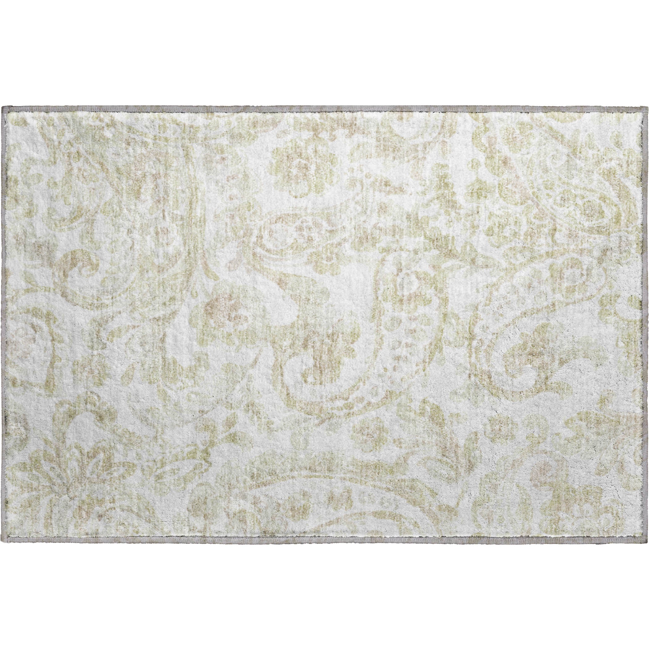 Budapest Machine Washable Transitional Beige Brown Rug 1'8" x 2'6" #shape_Rectangle