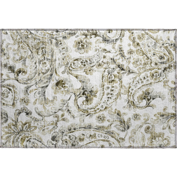 Budapest Machine Washable Transitional Brown Rug 1'8" x 2'6"