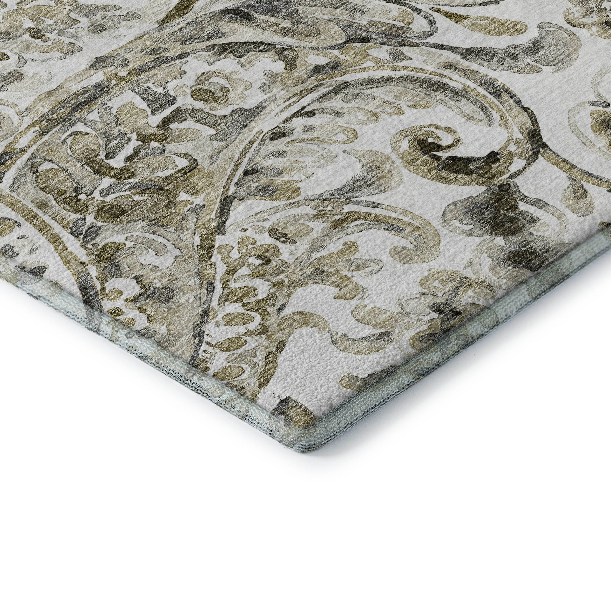 Budapest Machine Washable Transitional Brown Rug 1'8" x 2'6" #shape_Rectangle
