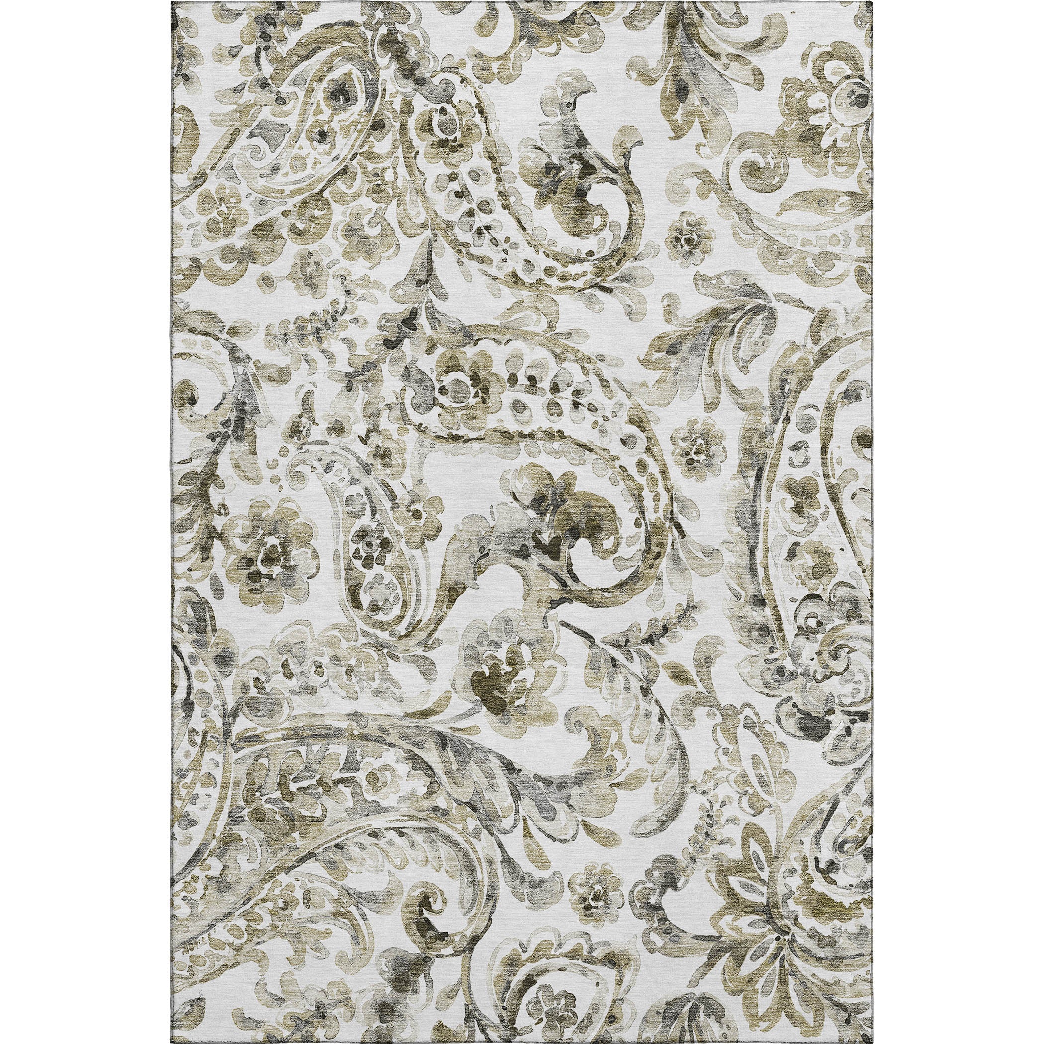 Budapest Machine Washable Transitional Brown Rug 2'6" x 3'10" #shape_Rectangle