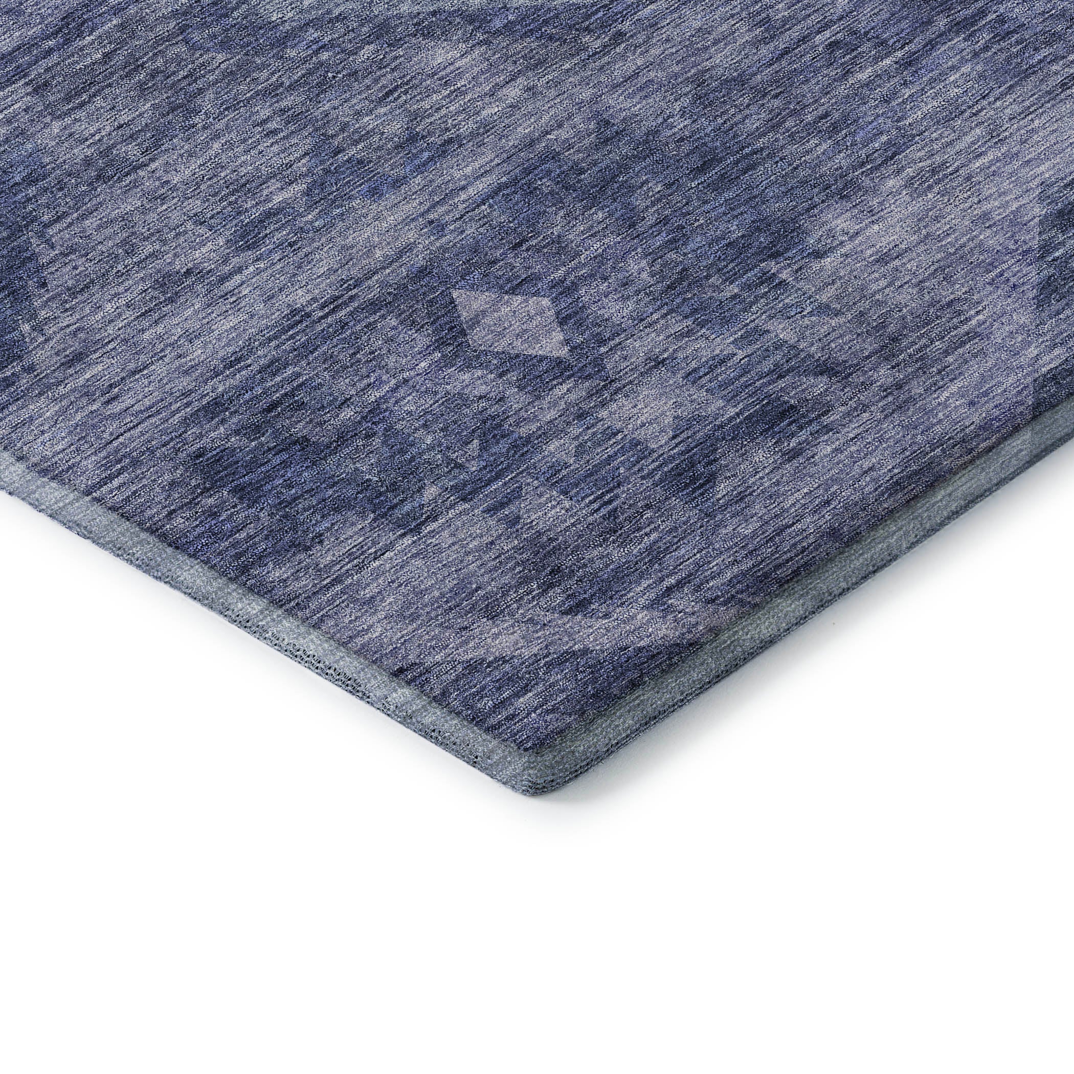 Santorini Machine Washable Transitional Navy Blue Rug 1'8" x 2'6" #shape_Rectangle