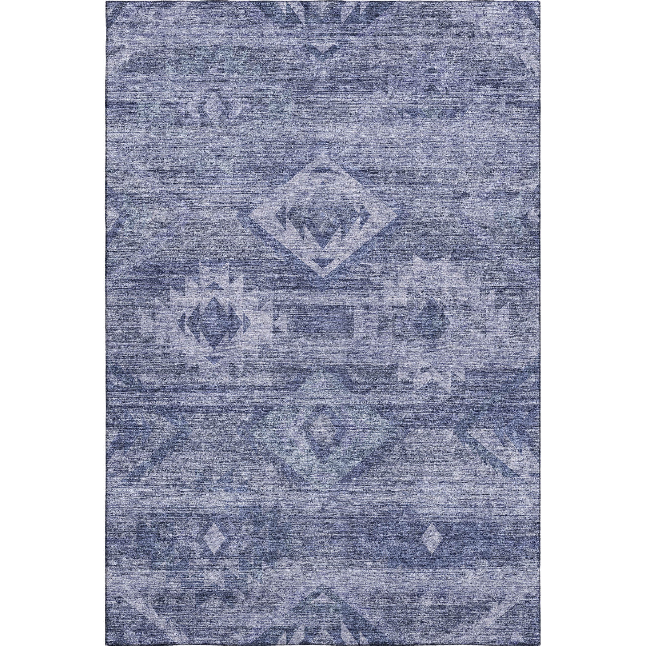 Santorini Machine Washable Transitional Navy Blue Rug 2'6" x 3'10" #shape_Rectangle