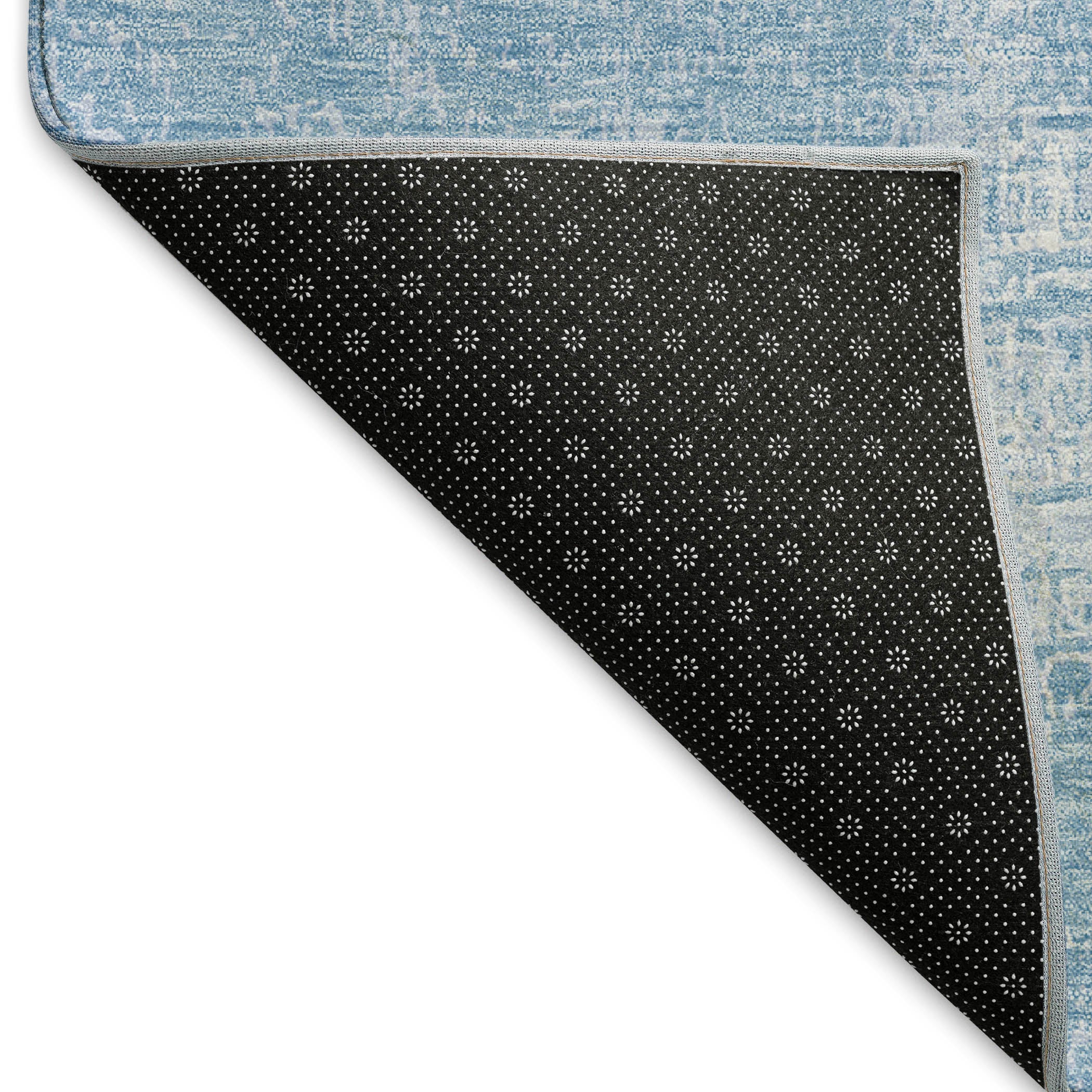 Bern Machine Washable Transitional Blue Rug 1'8" x 2'6" #shape_Rectangle