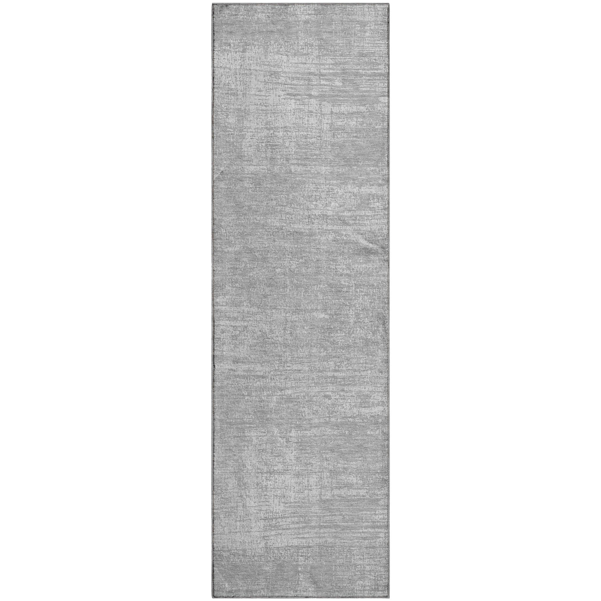 Bern Machine Washable Transitional Silver Gray Rug 2'3" x 7'6" #shape_Runner