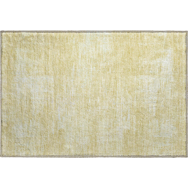 Bern Machine Washable Transitional Wheat Gold Rug 1'8" x 2'6"