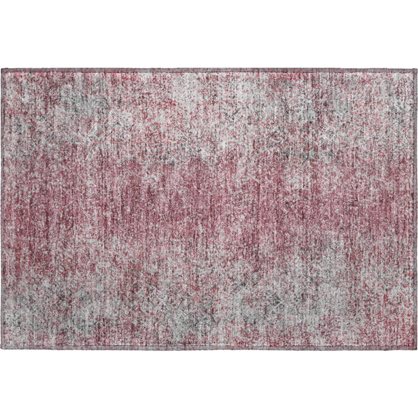 Valletta Machine Washable Transitional Merlot Red Rug 1'8" x 2'6"