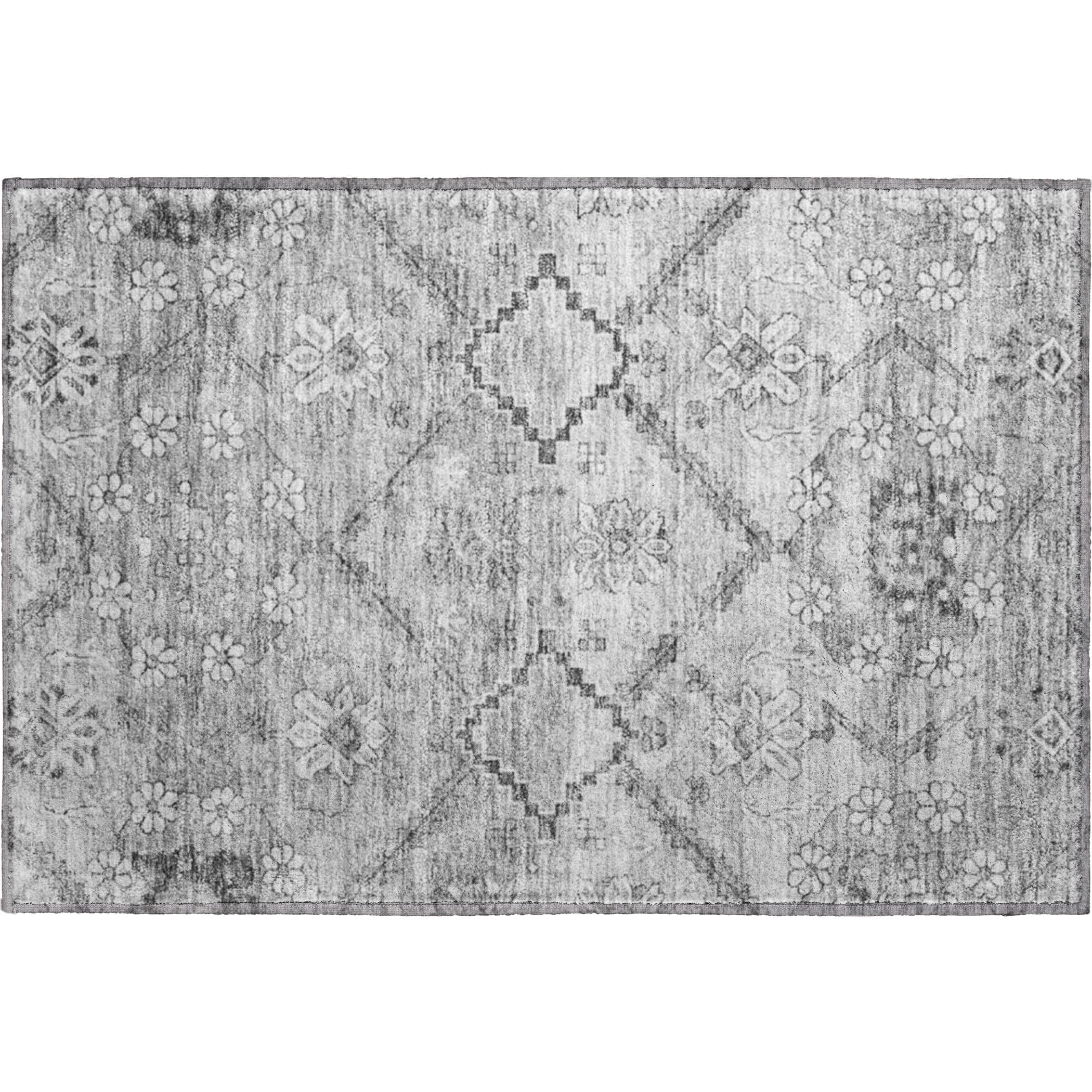 Seville Machine Washable Transitional Gray Rug 1'8" x 2'6" #shape_Rectangle