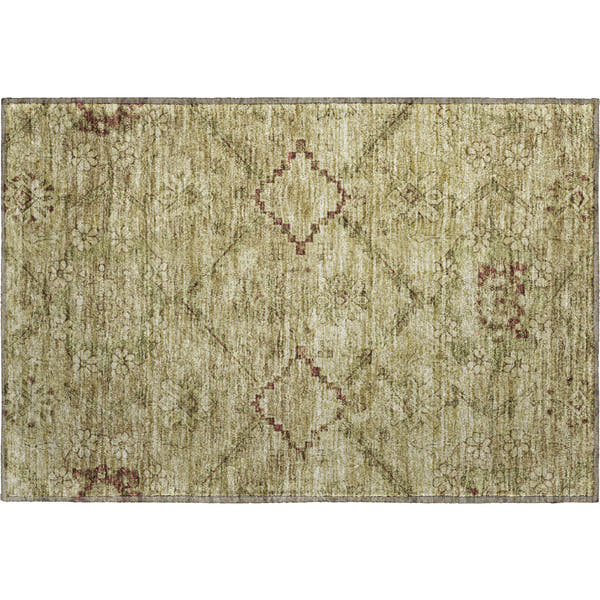 Dublin Machine Washable Transitional Brown Rug 1'8" x 2'6"