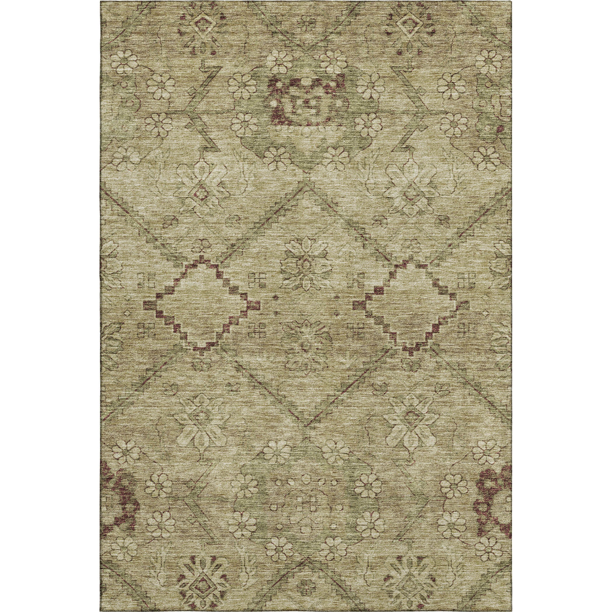 Dublin Machine Washable Transitional Brown Rug 2'6" x 3'10" #shape_Rectangle