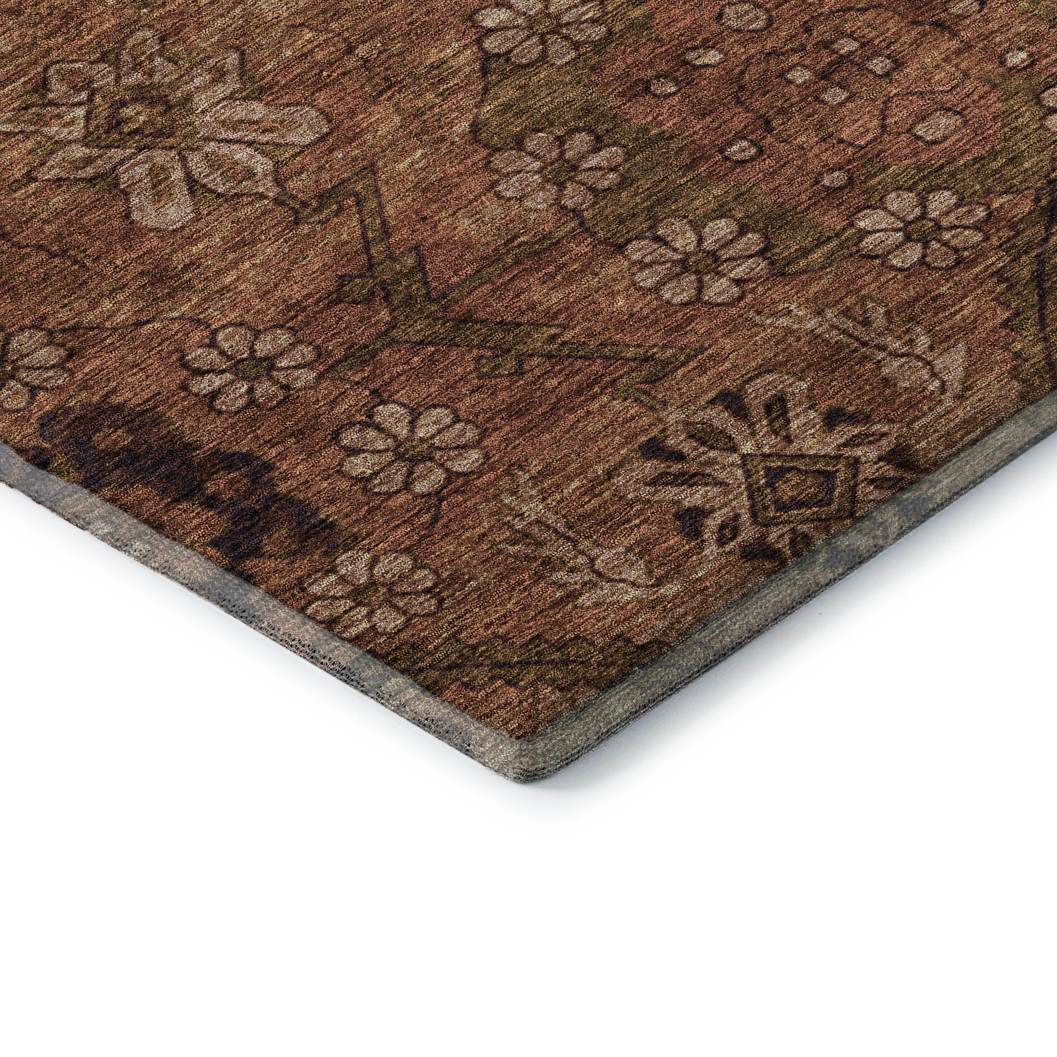 Dublin Machine Washable Transitional Paprika Orange Rug 1'8" x 2'6" #shape_Rectangle