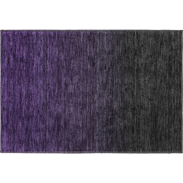 Lucerne Machine Washable Transitional Eggplant Purple Rug 1'8" x 2'6"