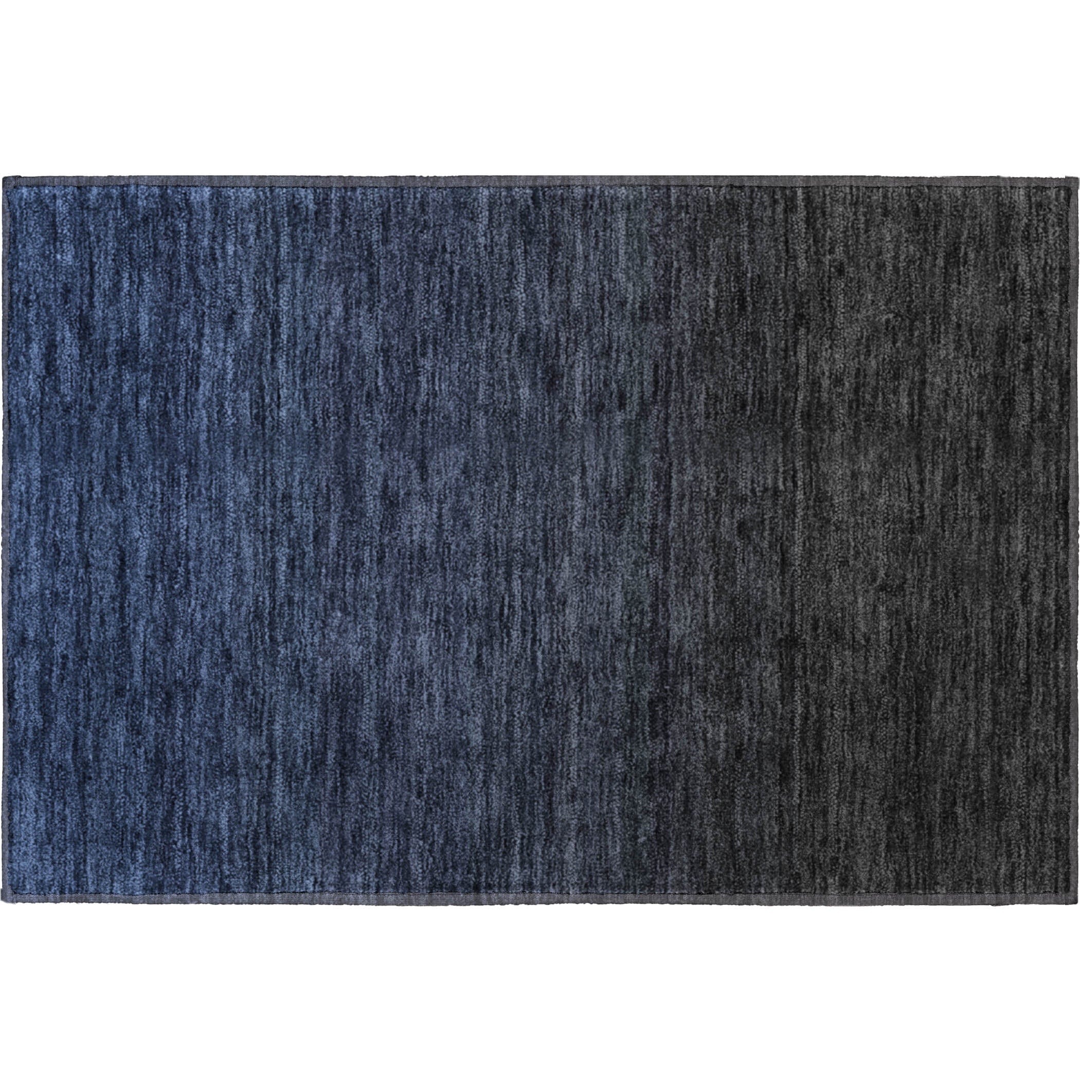 Lucerne Machine Washable Transitional Navy Blue Rug 1'8" x 2'6" #shape_Rectangle