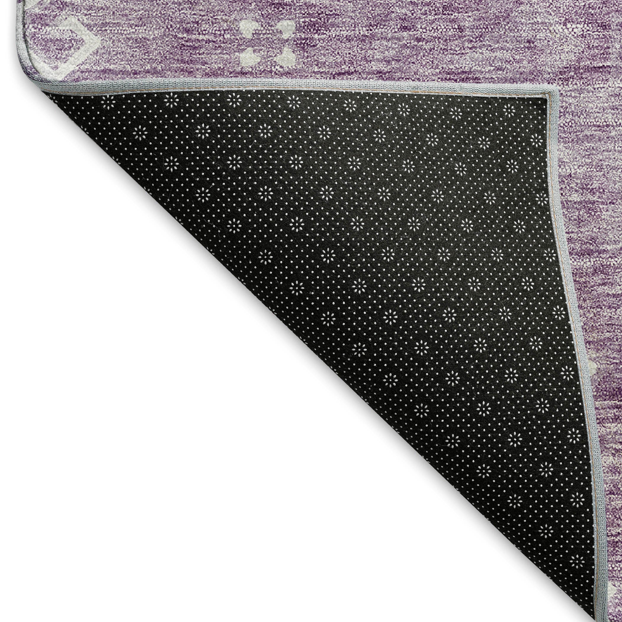 Santorini Machine Washable Traditional Lavender Purple Rug 1'8" x 2'6" #shape_Rectangle