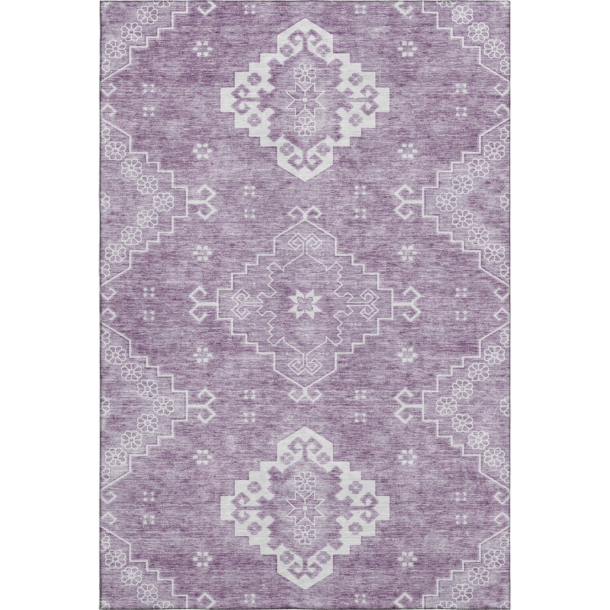 Santorini Machine Washable Traditional Lavender Purple Rug 2'6" x 3'10" #shape_Rectangle