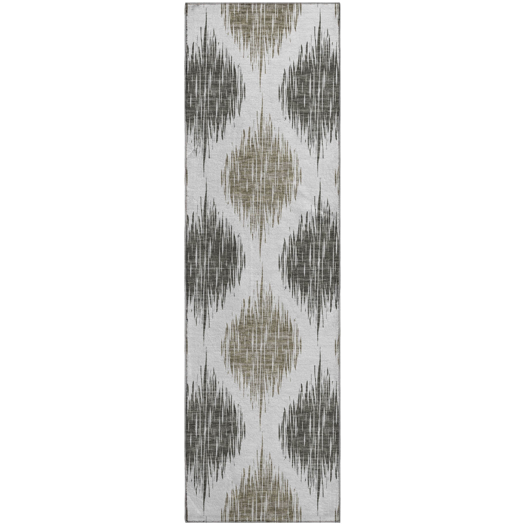 Lucerne Machine Washable Transitional Taupe Brown Rug 2'3" x 7'6" #shape_Runner