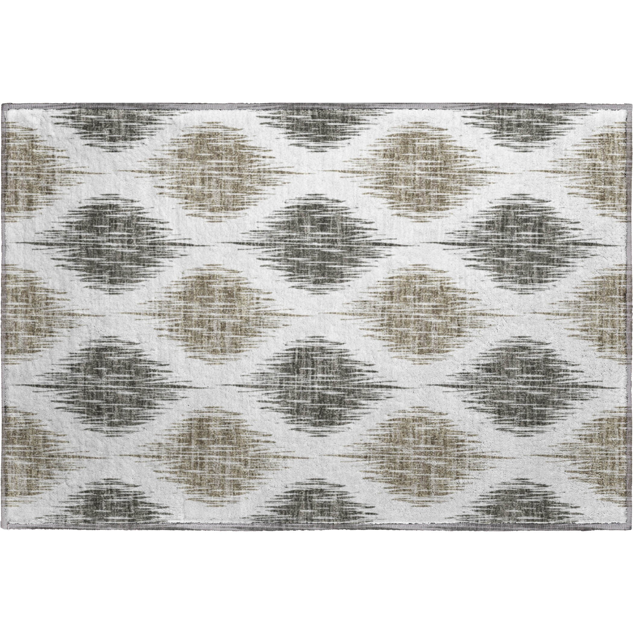 Lucerne Machine Washable Transitional Taupe Brown Rug 1'8" x 2'6" #shape_Rectangle
