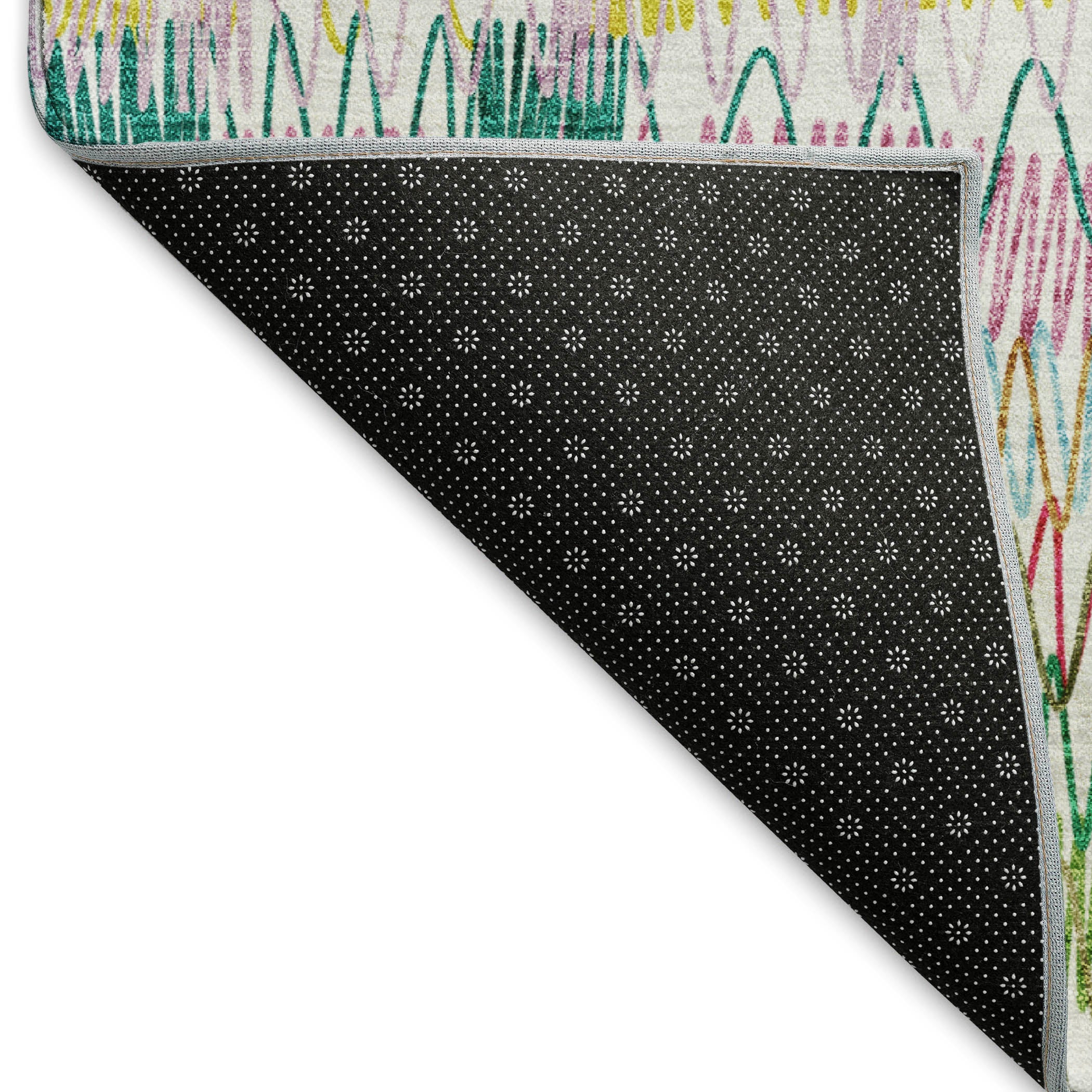 Oslo Machine Washable Transitional Green Rug 1'8" x 2'6" #shape_Rectangle