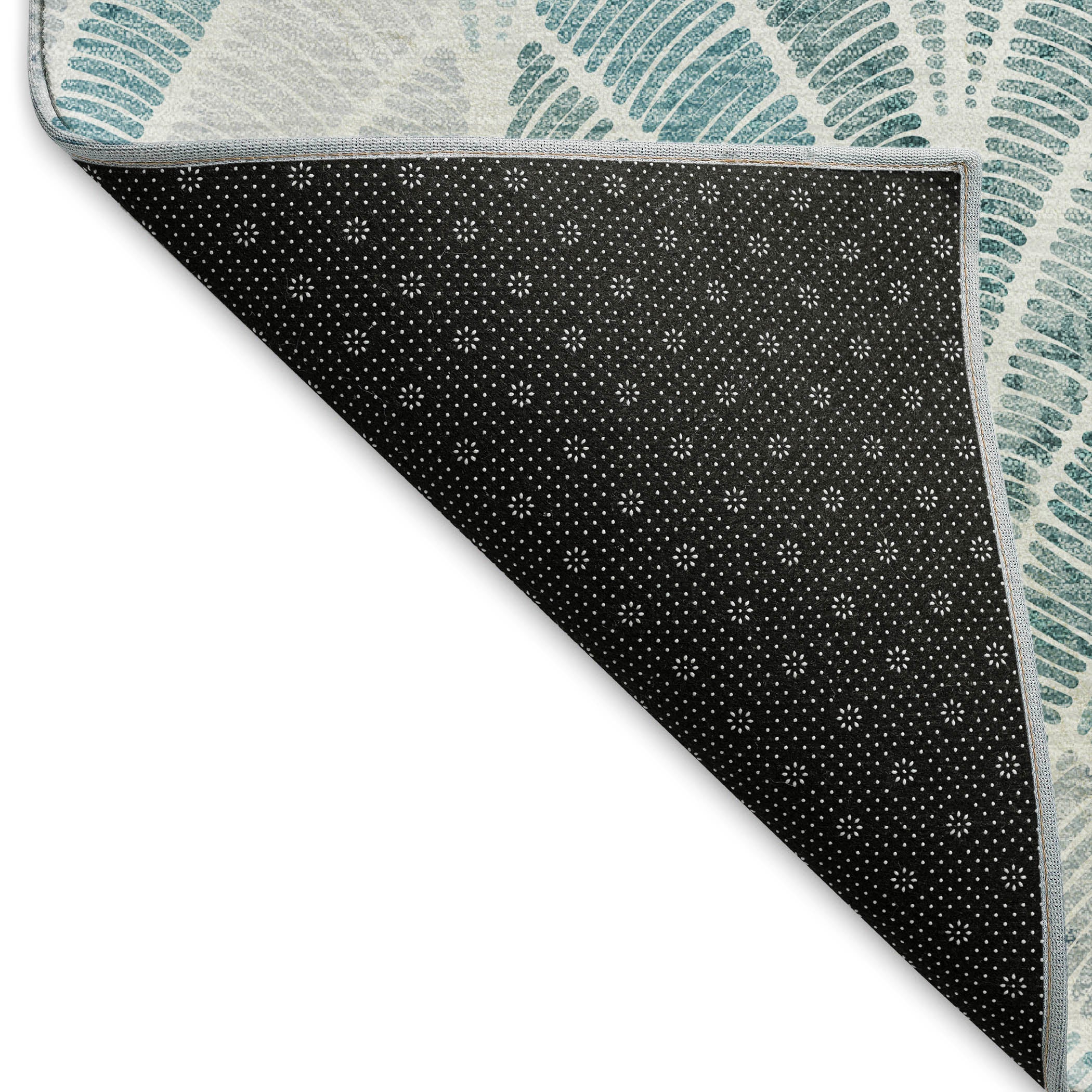 Montevideo Machine Washable Transitional Aqua Teal Rug 1'8" x 2'6" #shape_Rectangle