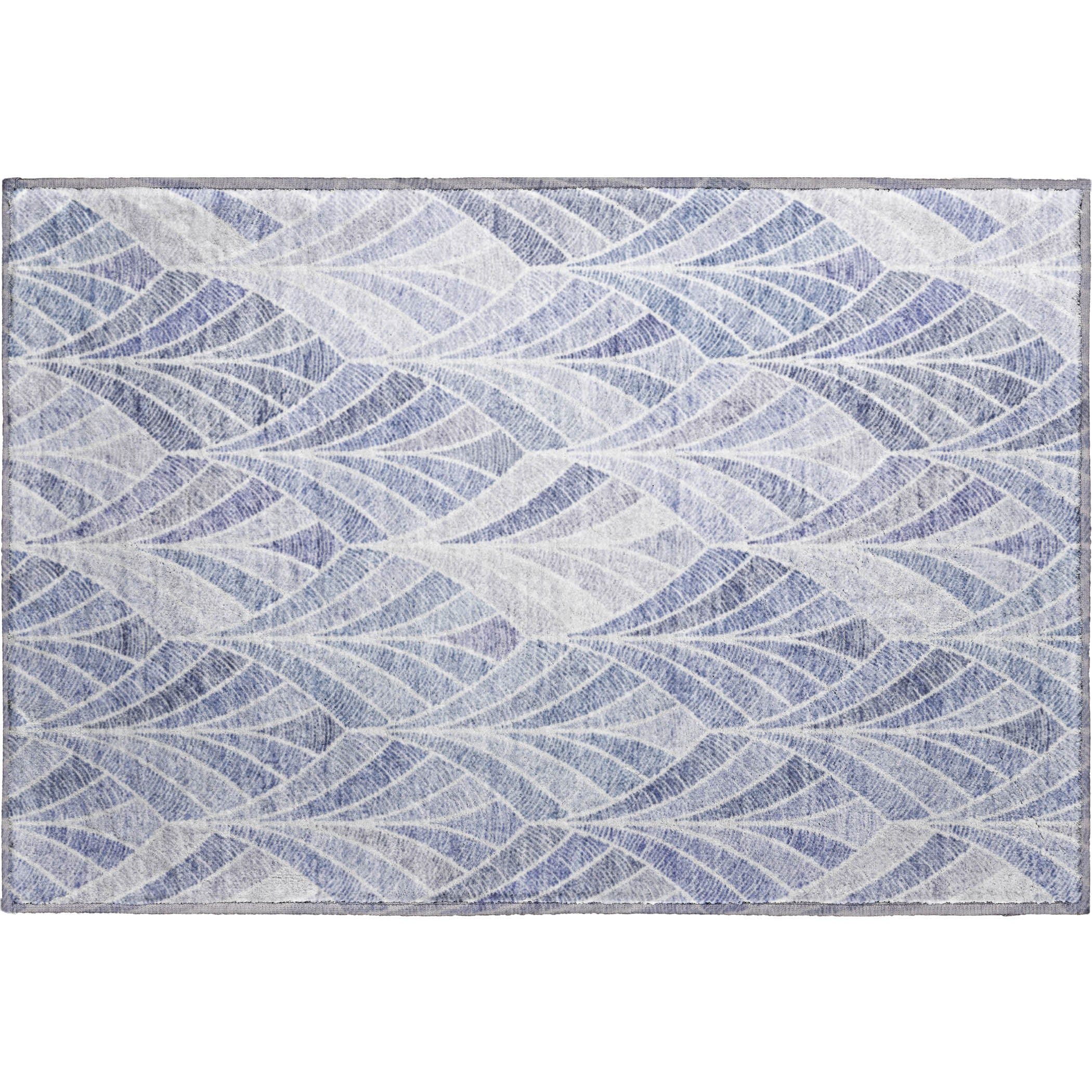 Montevideo Machine Washable Transitional Denim Blue Rug 1'8" x 2'6" #shape_Rectangle
