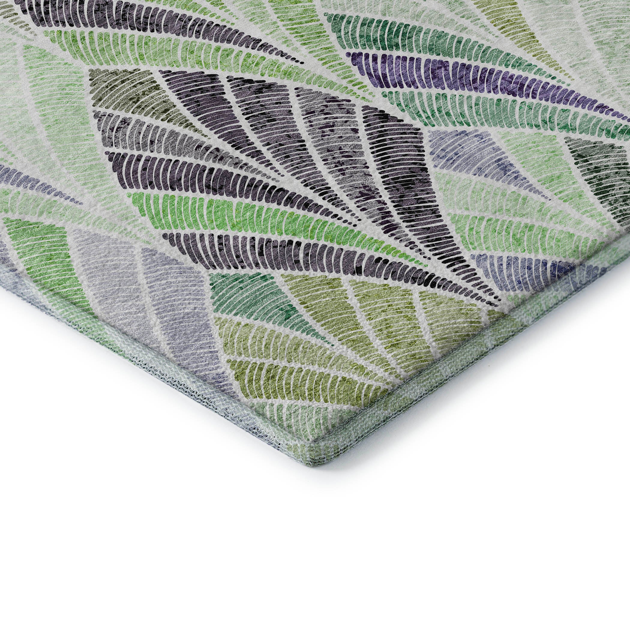 Montevideo Machine Washable Transitional Green Rug 1'8" x 2'6" #shape_Rectangle