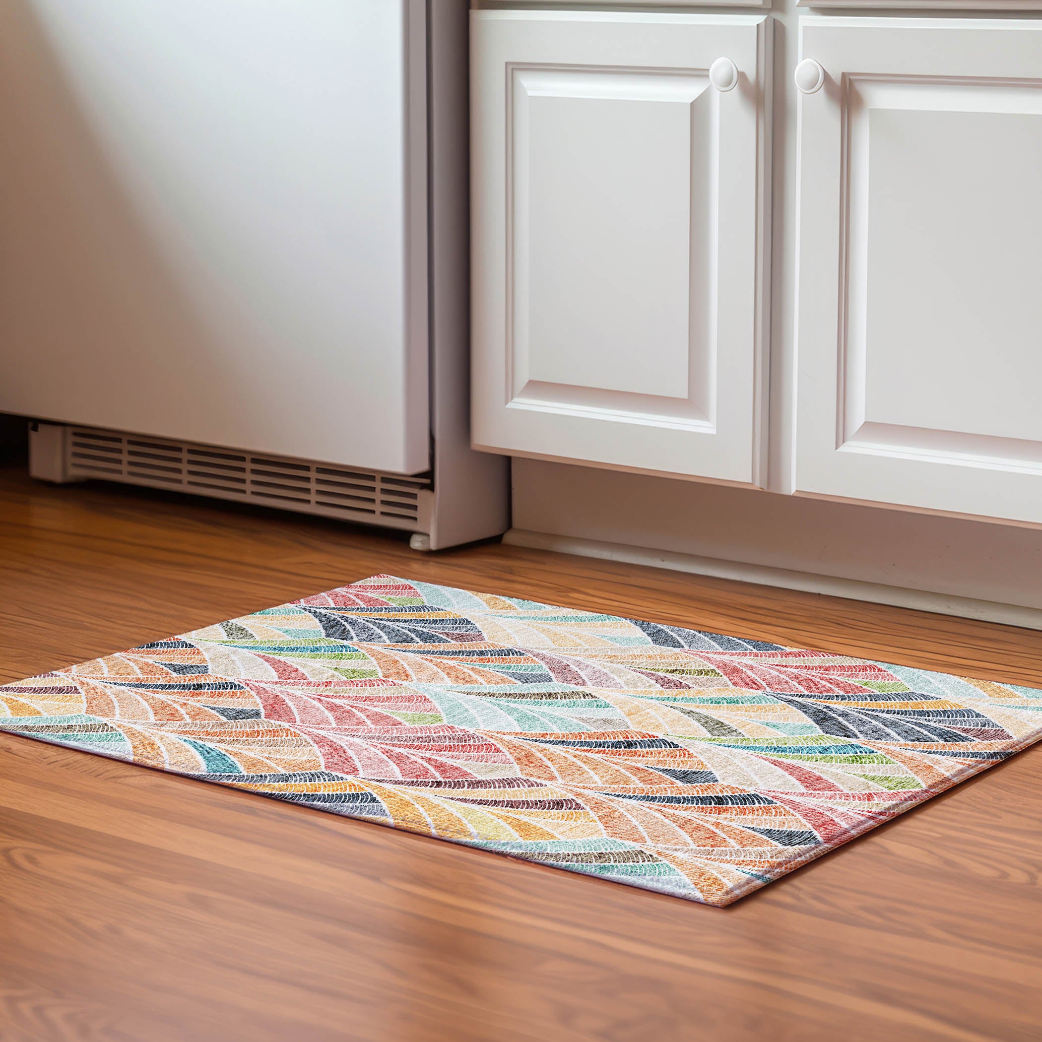 Montevideo Machine Washable Transitional Orange Rug 1'8" x 2'6" #shape_Rectangle