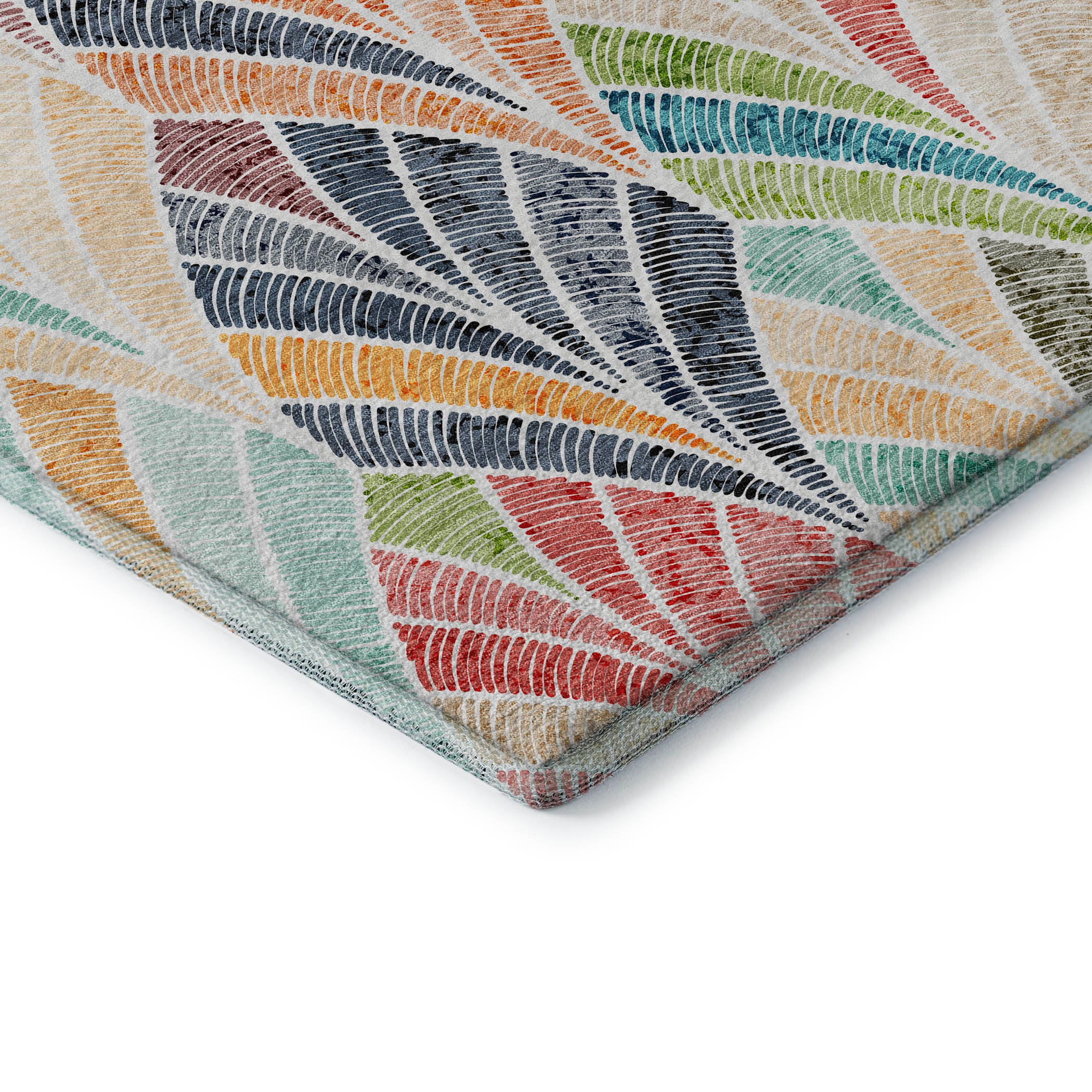 Montevideo Machine Washable Transitional Orange Rug 1'8" x 2'6" #shape_Rectangle