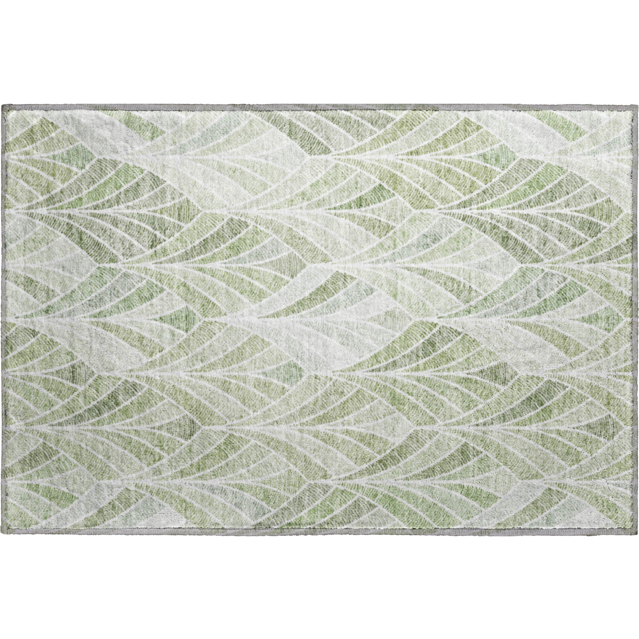 Montevideo Machine Washable Transitional Sage Green Rug 1'8" x 2'6" #shape_Rectangle
