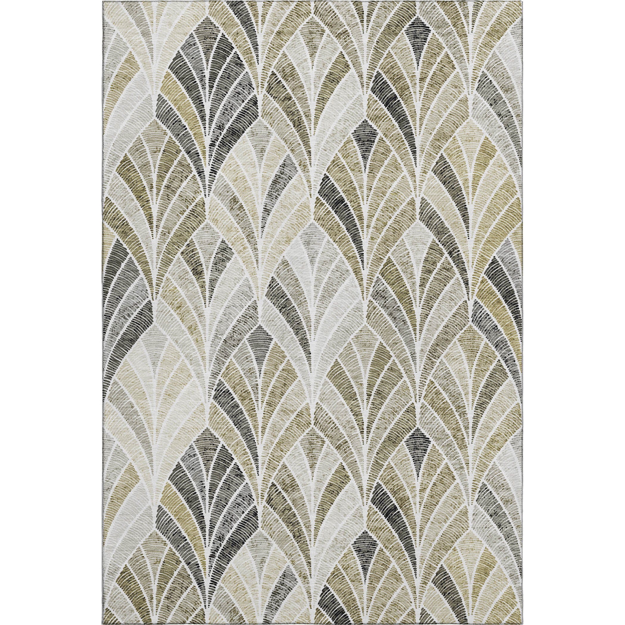 Montevideo Machine Washable Transitional Taupe Brown Rug 2'6" x 3'10" #shape_Rectangle