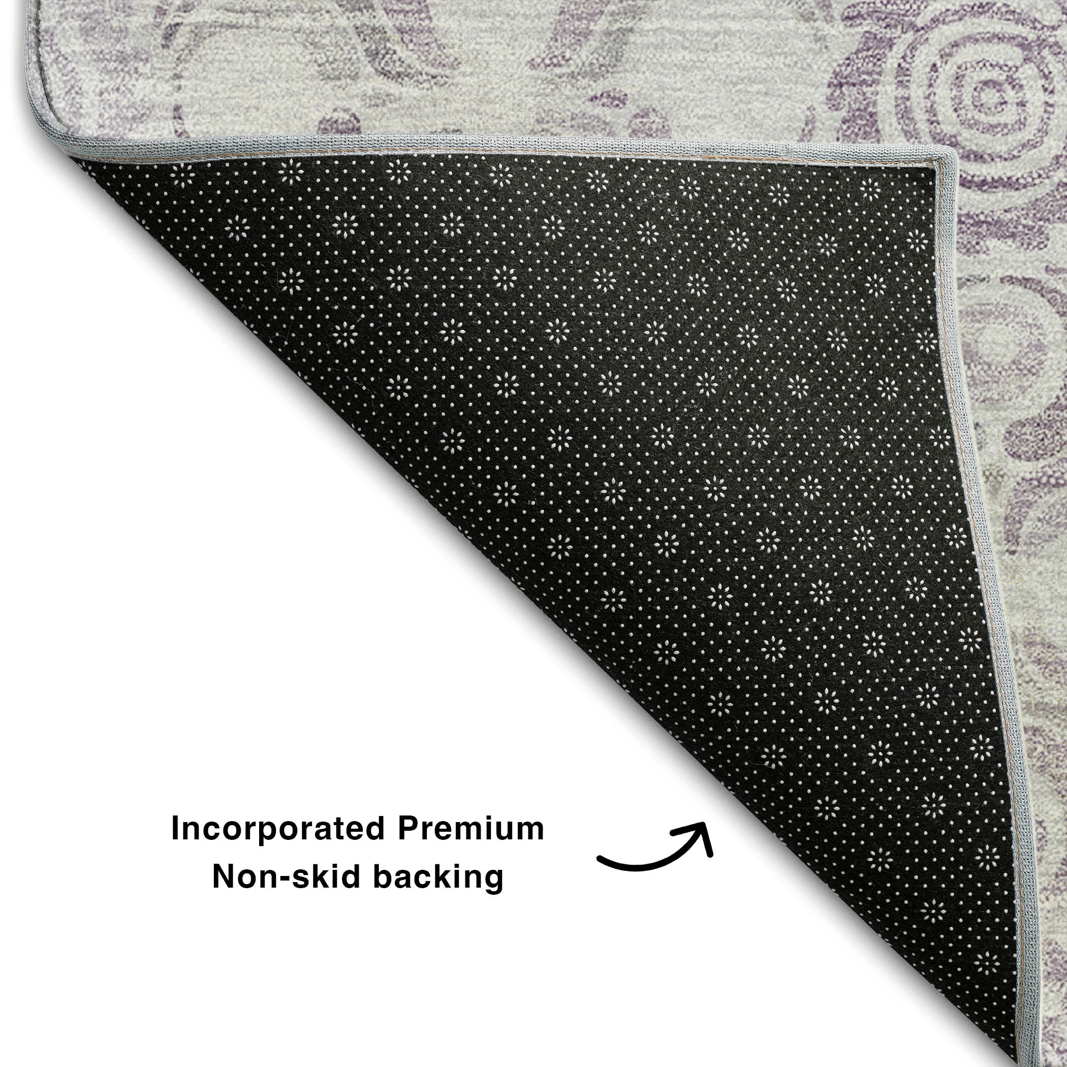 Athens Machine Washable Transitional Lavender Purple Rug 1'8" x 2'6" #shape_Rectangle
