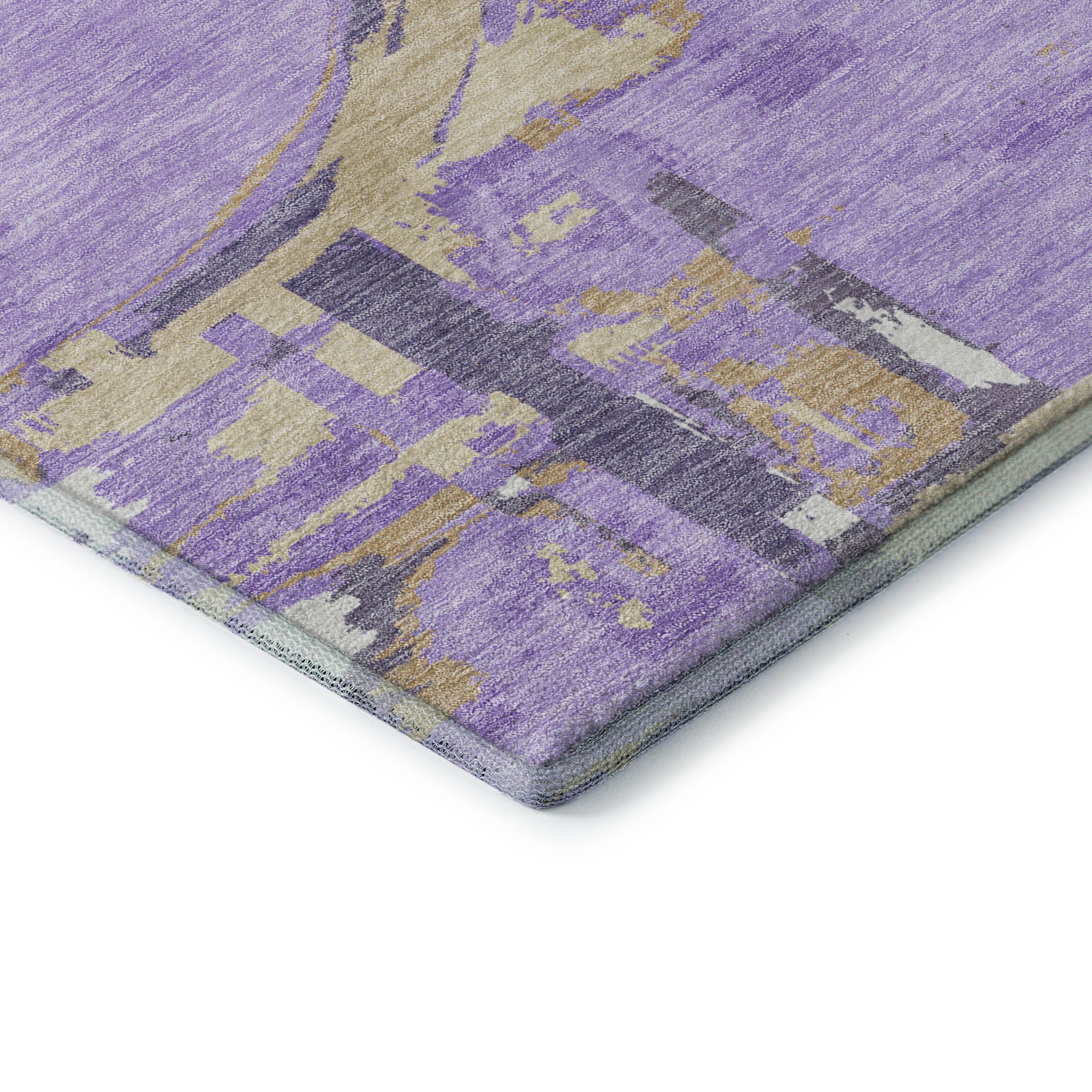 Lima Machine Washable Transitional Lavender Purple Rug 1'8" x 2'6" #shape_Rectangle