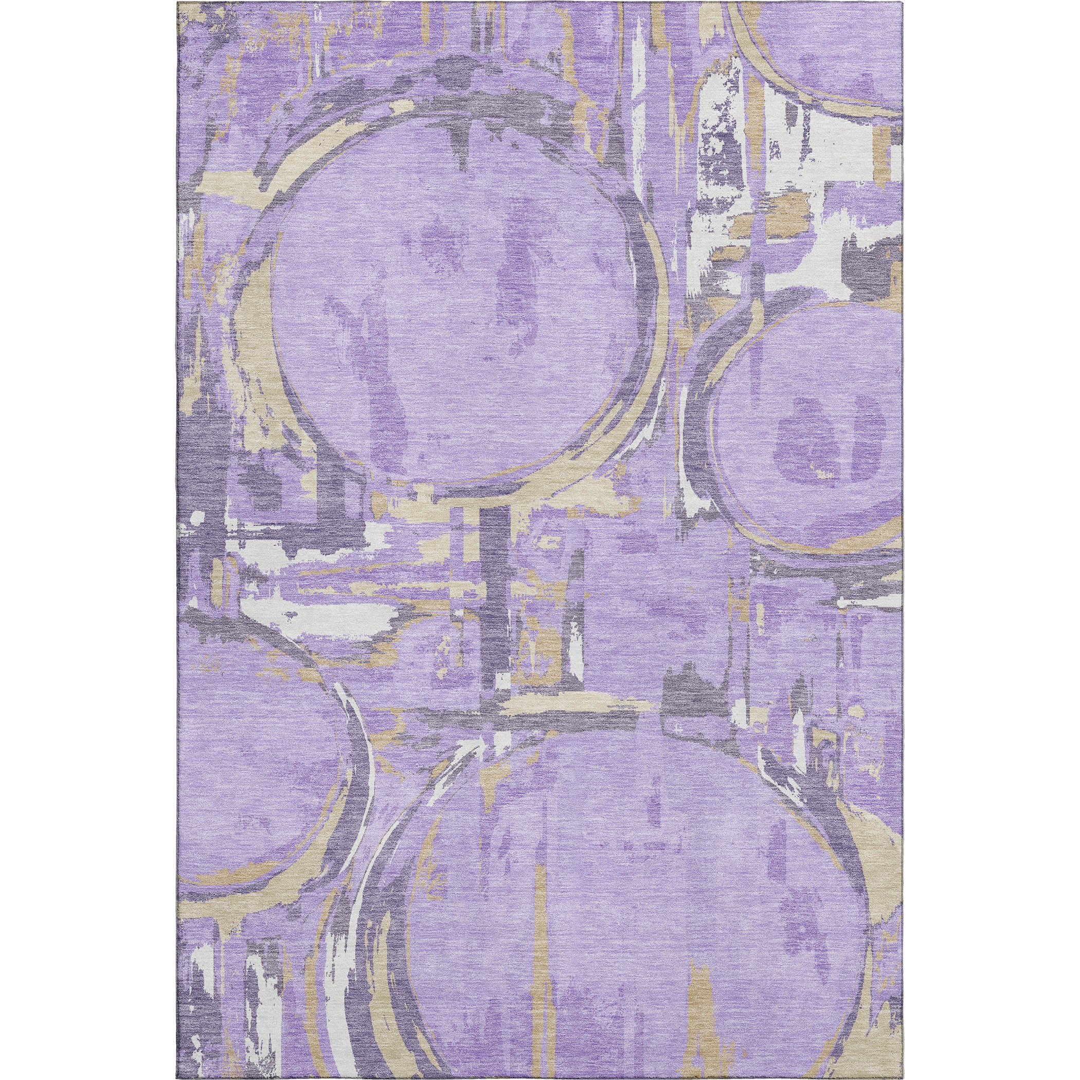 Lima Machine Washable Transitional Lavender Purple Rug 2'6" x 3'10" #shape_Rectangle
