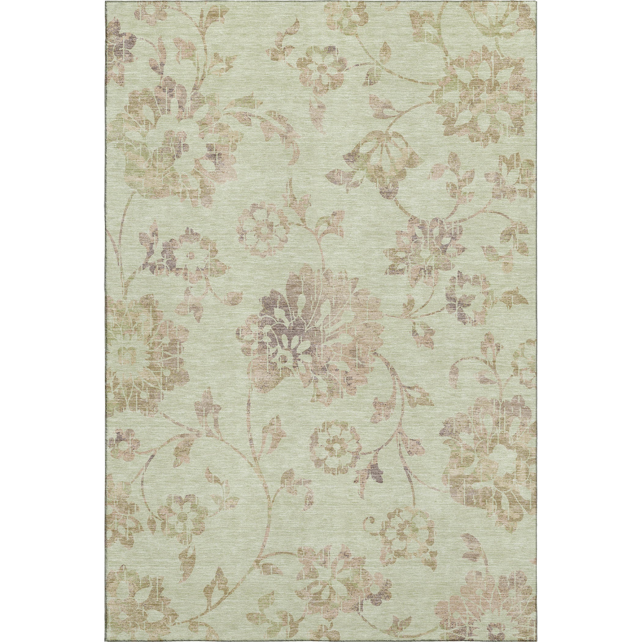Cusco Machine Washable Transitional Aloe Green Rug 2'6" x 3'10" #shape_Rectangle