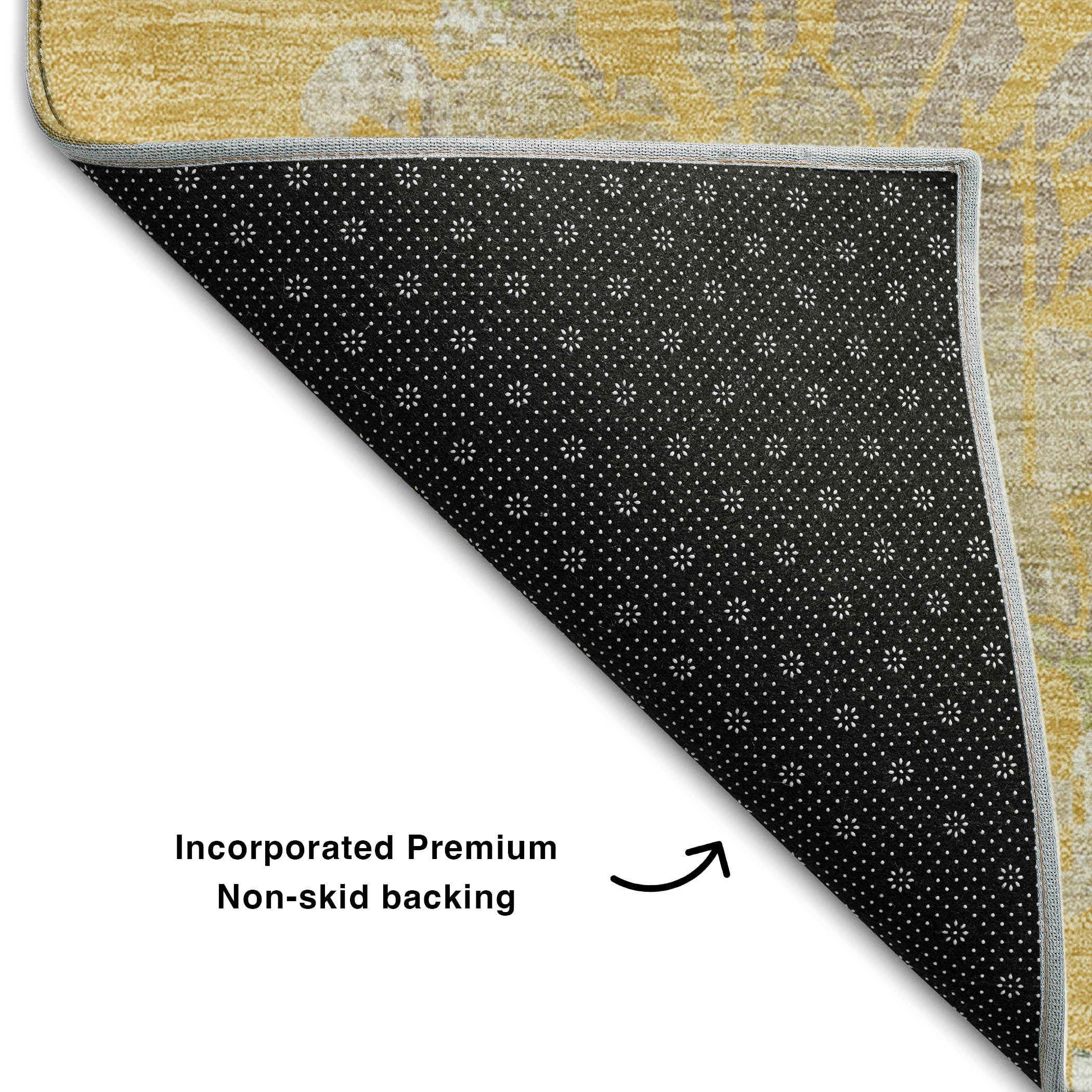 Cusco Machine Washable Transitional Gold Rug 1'8" x 2'6" #shape_Rectangle